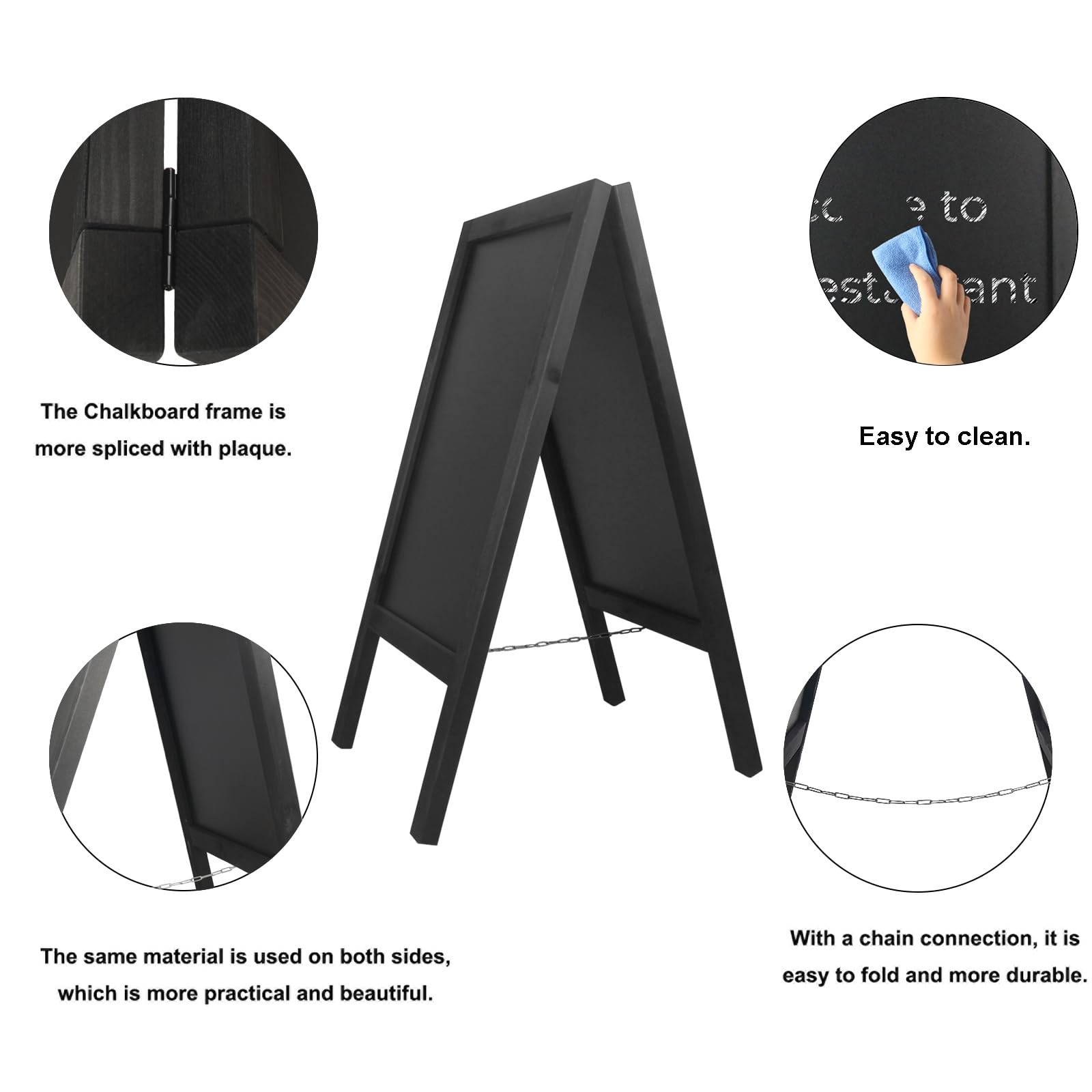Double-Sided Chalkboard Sign 40x20