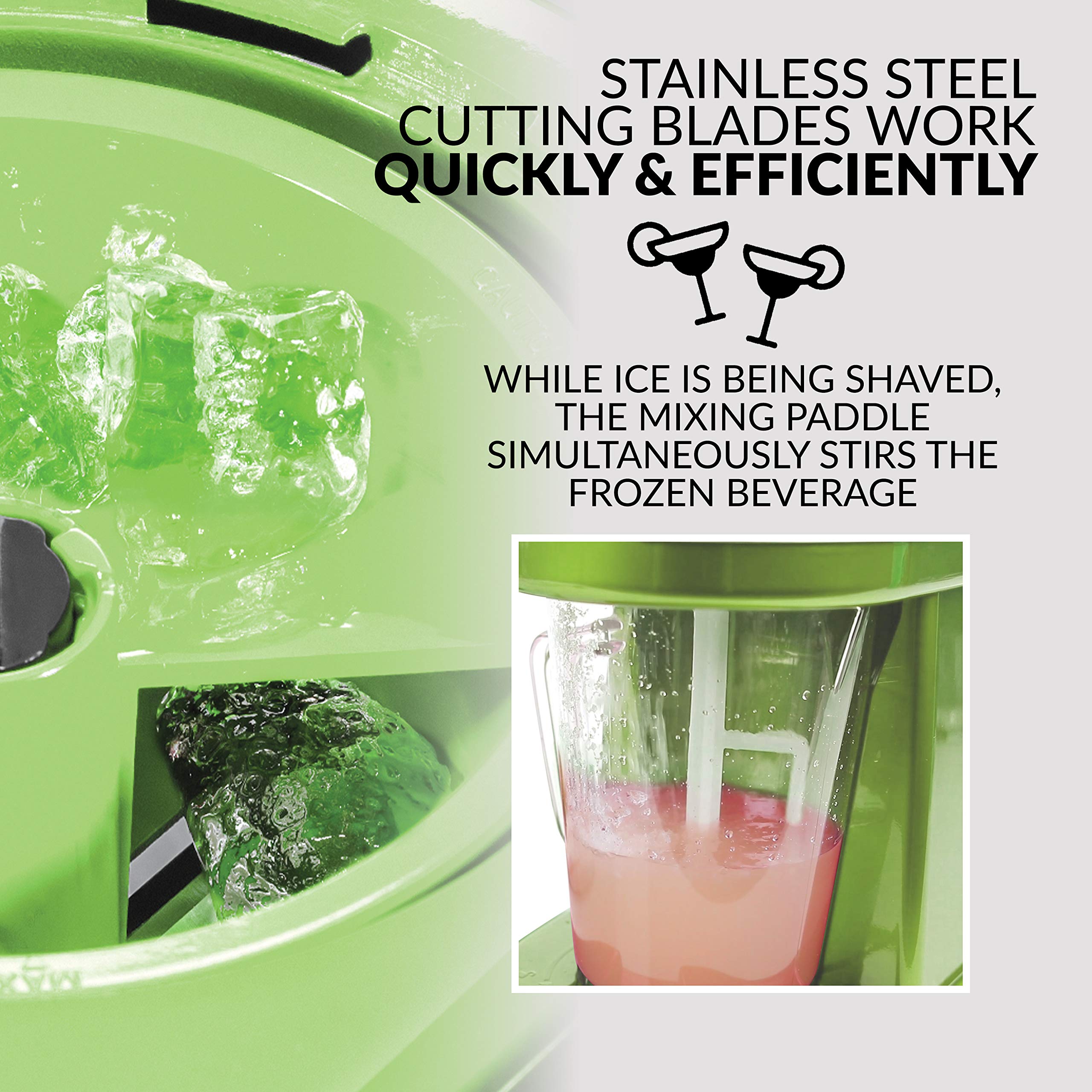 Nostalgia Taco Tuesday Frozen Drink Maker & Margarita Machine - 40oz Slushy Maker with Stainless Steel Spout - Double Insulated, Easy Clean - Lime Green - Perfect for Home Parties, BBQs & Summer Gatherings