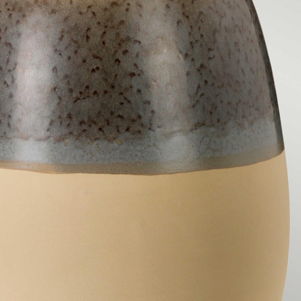 Stylish Grange Park Grey & Brown Ceramic Table Lamp - Modern Home Decor for Living Room, Bedroom & Office Lighting