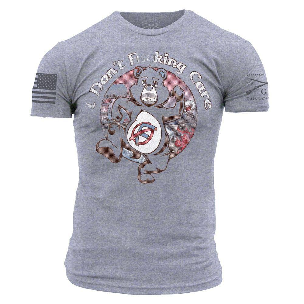 I Don't F*cking Care T-Shirt - Heather Grey Unisex Cotton Tee for Casual Wear, Street Style & Bold Statement Outfits