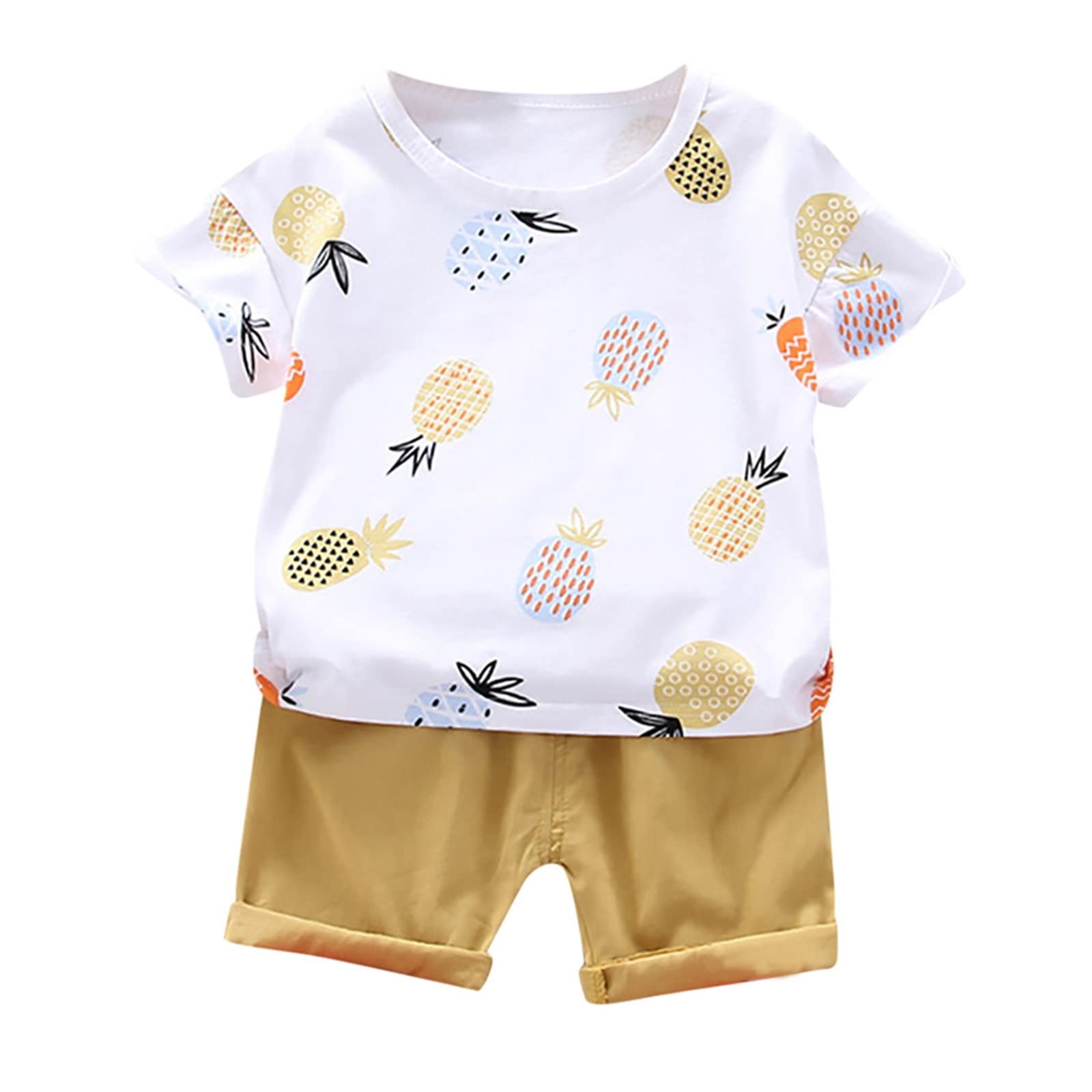 Baby Boy Summer Outfit Set - Cute Alphabet Shirt & Shorts for Toddlers & Infants | Perfect for Playdates, Beach Trips & Family Photos