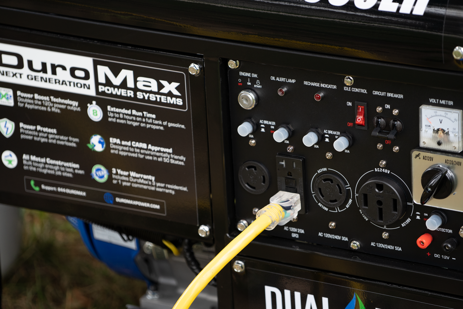 10,000 Watt Dual Fuel Portable Generator - Gas & Propane Powered - Reliable Backup Power for Home, Camping & Emergencies