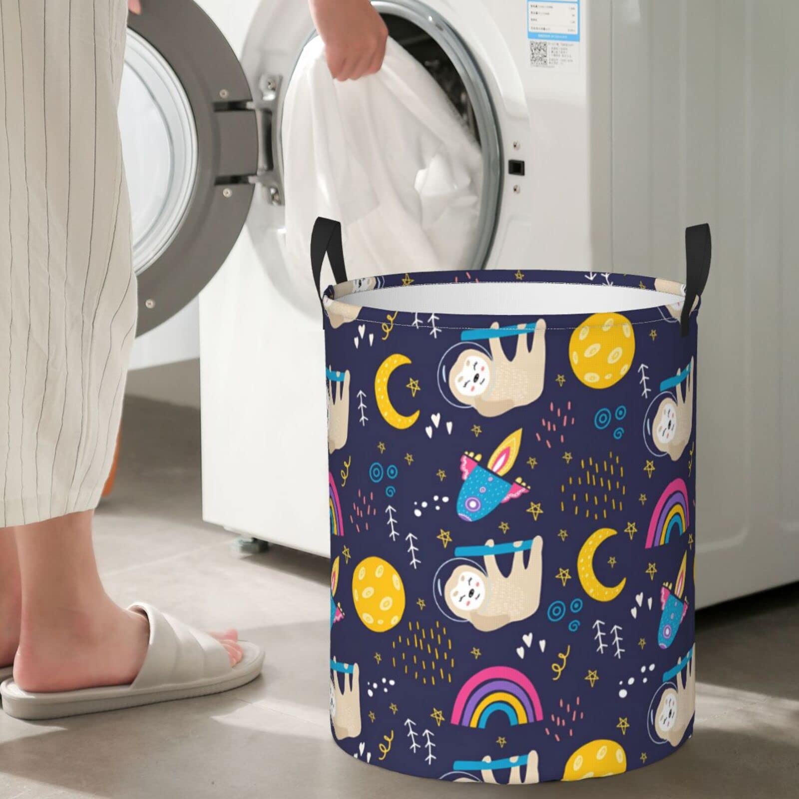 Collapsible Laundry Hamper with Handles - Foldable Clothes Basket for Bedroom, Bathroom & Dorm - Space Saving Storage for Dirty Laundry, Toys & Organizing - Perfect for Home, Travel & College Students