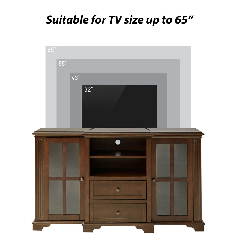 Curzia TV Stand for 65 Inch TVs - Modern Entertainment Center with Storage Shelves for Living Room, Bedroom & Home Theater