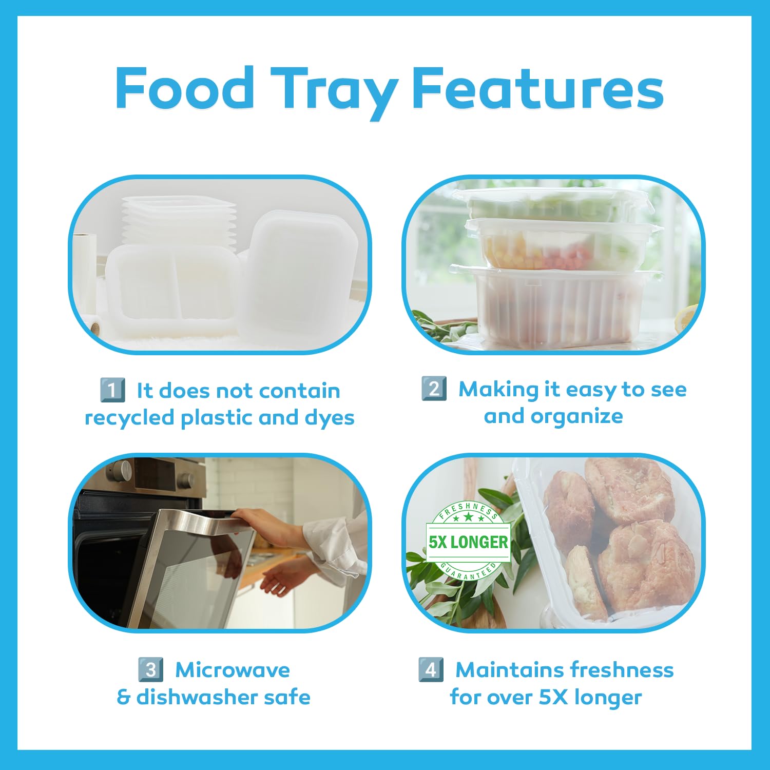 Compact Tray Sealer Machine for Meal Prep, Food Delivery & Storage - Includes 10 Trays, 1 Top Film & 1 EPL Film - Easy-to-Use Container Sealer for Restaurants, Catering & Home Use - Perfect for Fresh Food Packaging & Leftover Preservation