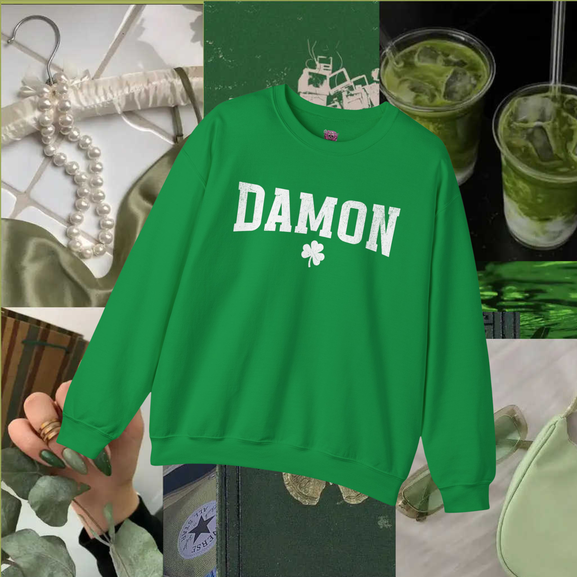St. Patrick's Day The Vampire Diaries TV Show Inspired Men's Crew Neck T-Shirt - Perfect for Parties, Cosplay & Fan Gifts