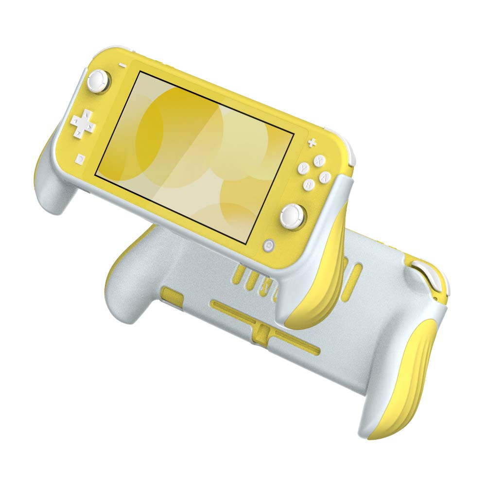 **Azakio Ergonomic Grip Case for Nintendo Switch Lite - Comfortable Hand Grip Accessories for Switch Lite (Yellow) - Perfect for Gaming on the Go & Long Play Sessions**