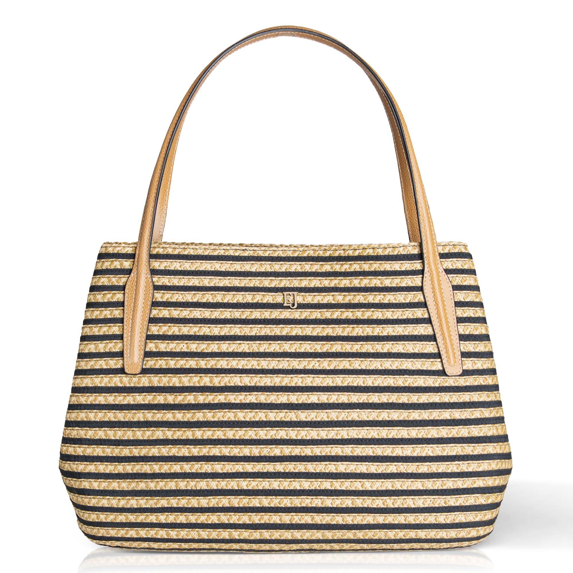 Eric Javits Squishee Isla Straw Tote Bag for Women - Lightweight Woven Beach Bag - Summer Straw Purse for Women - Perfect for Vacation, Poolside & Outdoor Activities