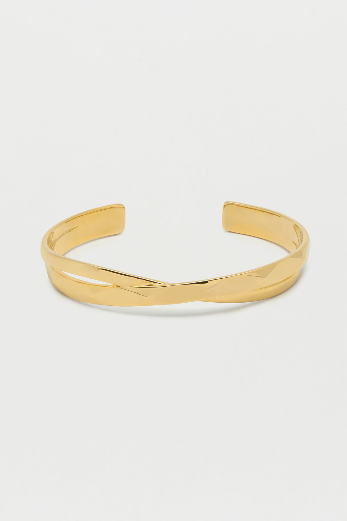 Faceted Texture Crossover Open Cuff Bangle Bracelet for Women - Elegant Fashion Jewelry for Parties, Weddings & Everyday Wear