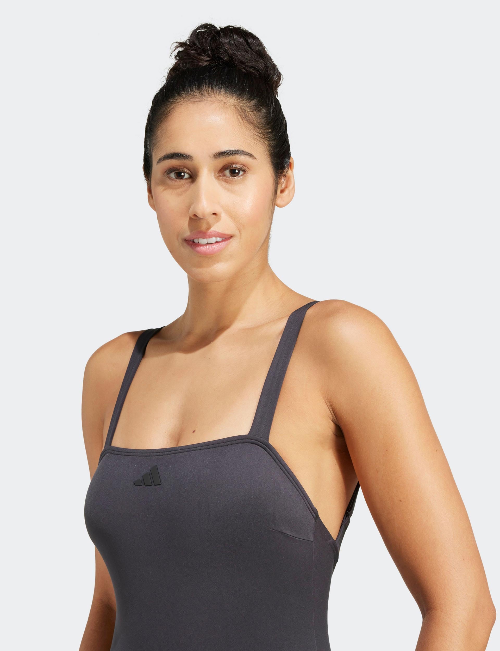 Iconisea Padded U Back Swimsuit for Women - Adjustable Straps & Removable Cups - Black One Piece Bathing Suit - Perfect for Swimming, Beach Vacation & Poolside Relaxation
