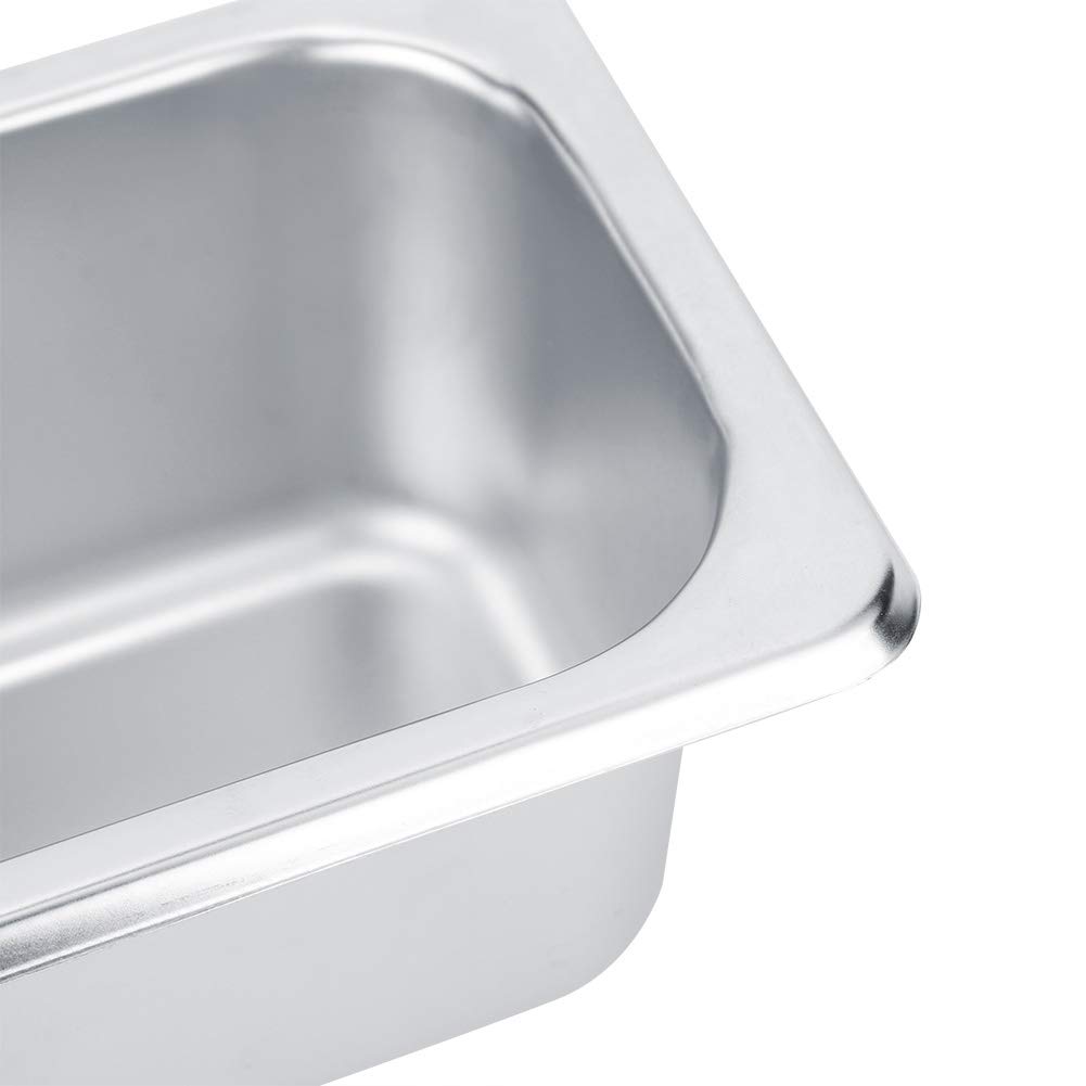 Stainless Steel Countertop Food Serving Display Pan - Square Steam Table Pan & Smoker Water Pan for Buffet, Hotel, Restaurant (Ideal for Catering, Food Warming & Banquet Serving)
