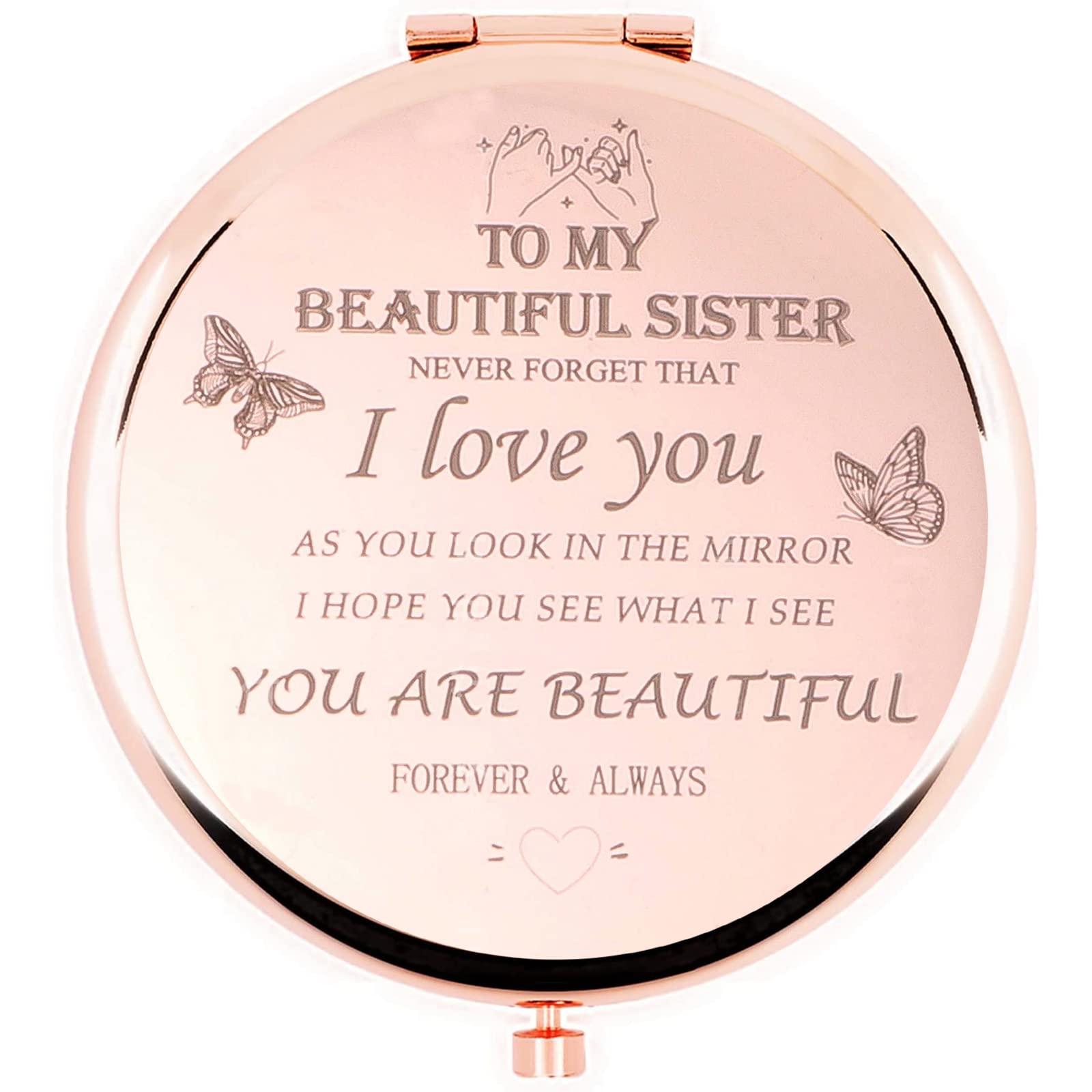 Personalized Inspirational Quote Mirror - Best Gift for Sister, Women, Friends & Coworkers - Birthday, Valentine's Day, Graduation, Thanksgiving, Christmas - Perfect for Home Decor, Bedroom, Office & Gifting