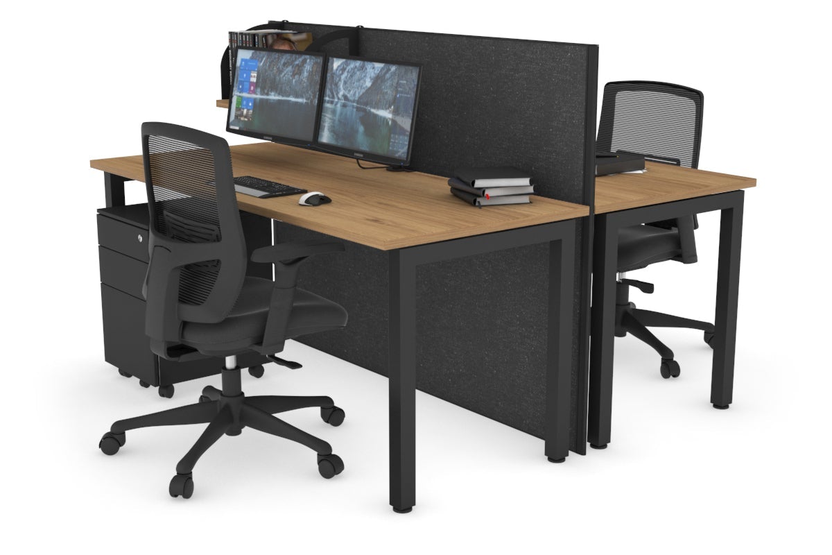 Horizon Quadro 2-Person Office Workstation Bench with Square Legs - 1600L x 700W - Perfect for Collaborative Workspaces, Home Offices & Conference Rooms