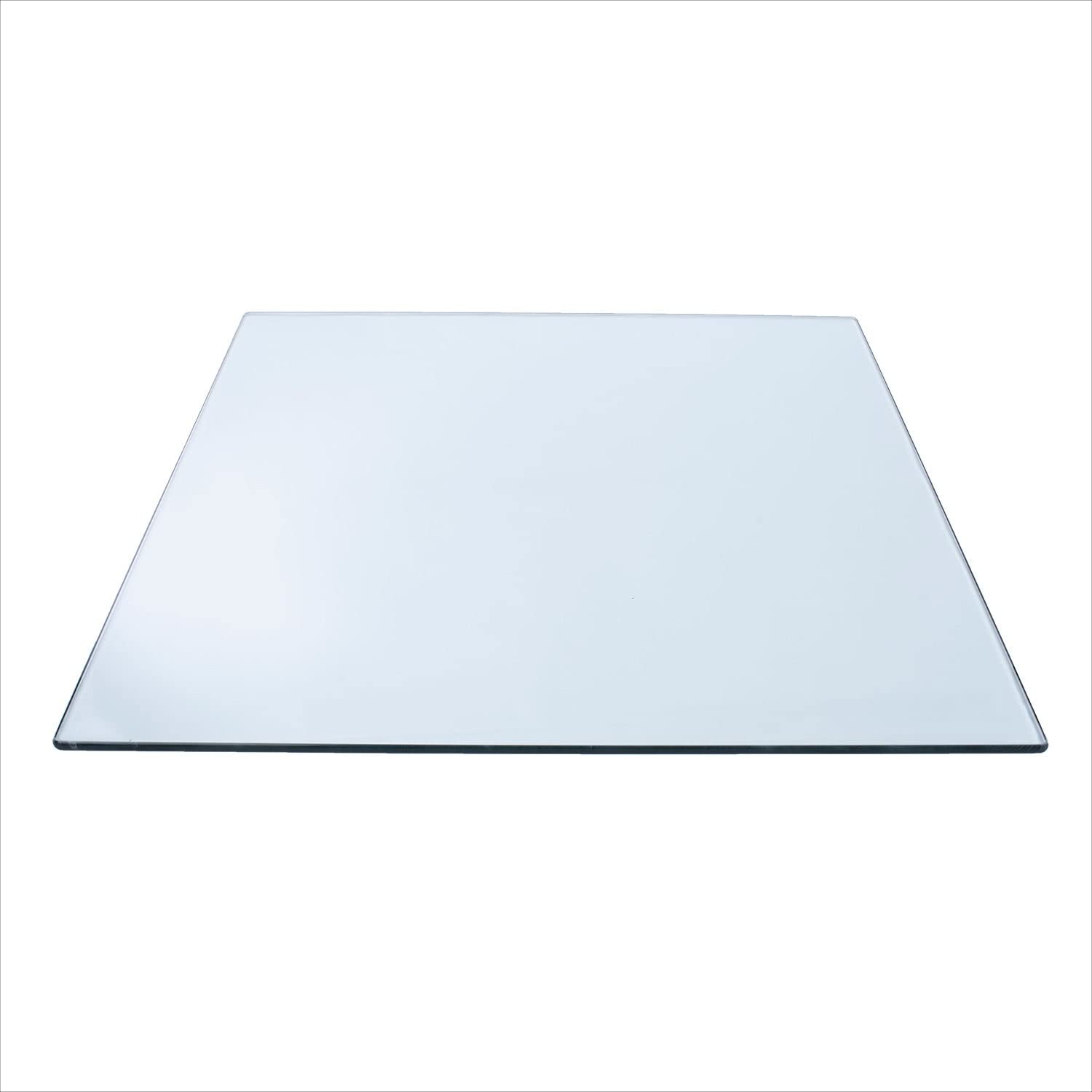 Spancraft 23-Inch Square Clear Tempered Glass Table Top - 3/8