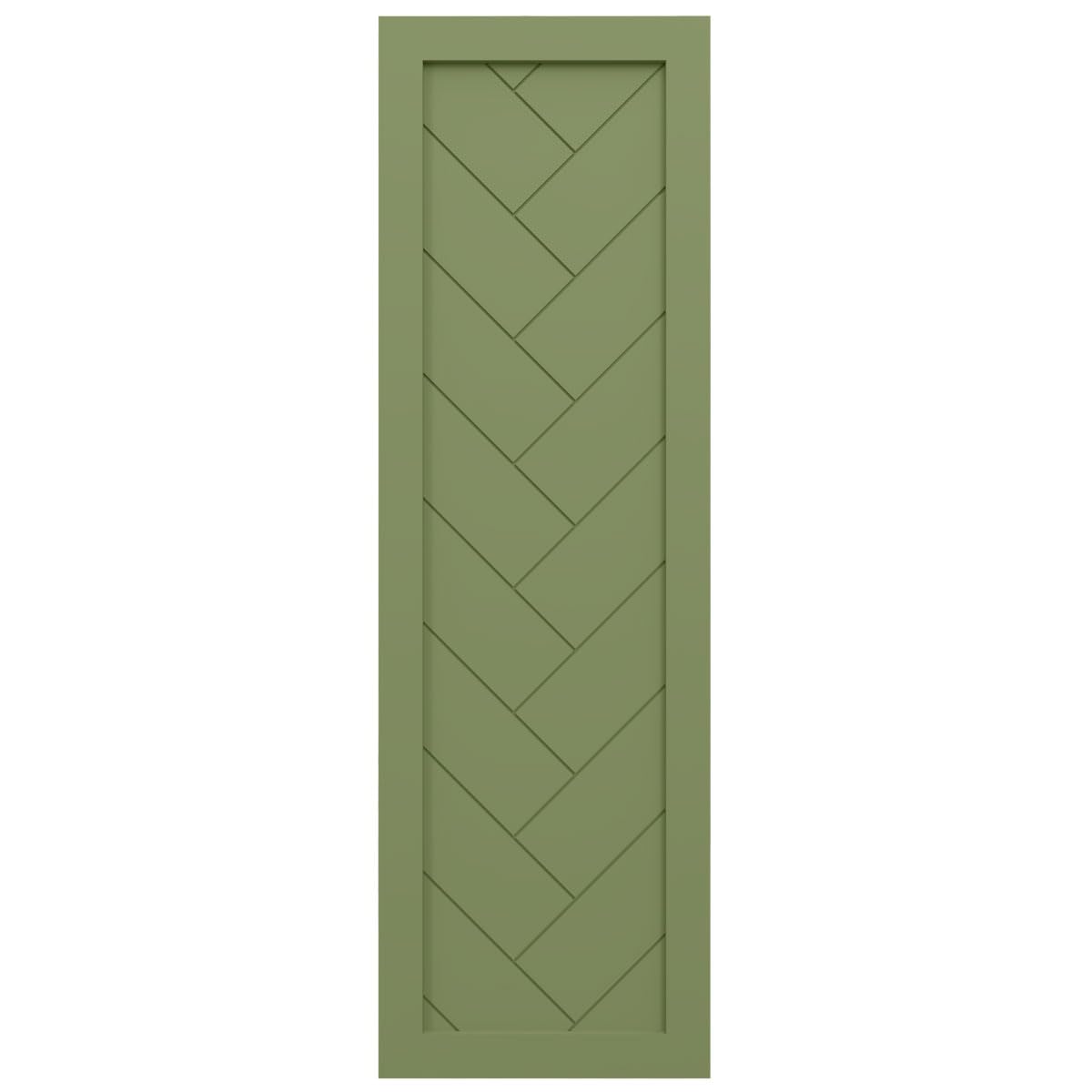Ekena Millwork TFP001HB12X040MG True Fit PVC Single Panel Herringbone Modern Style Fixed Mount Shutters - 12