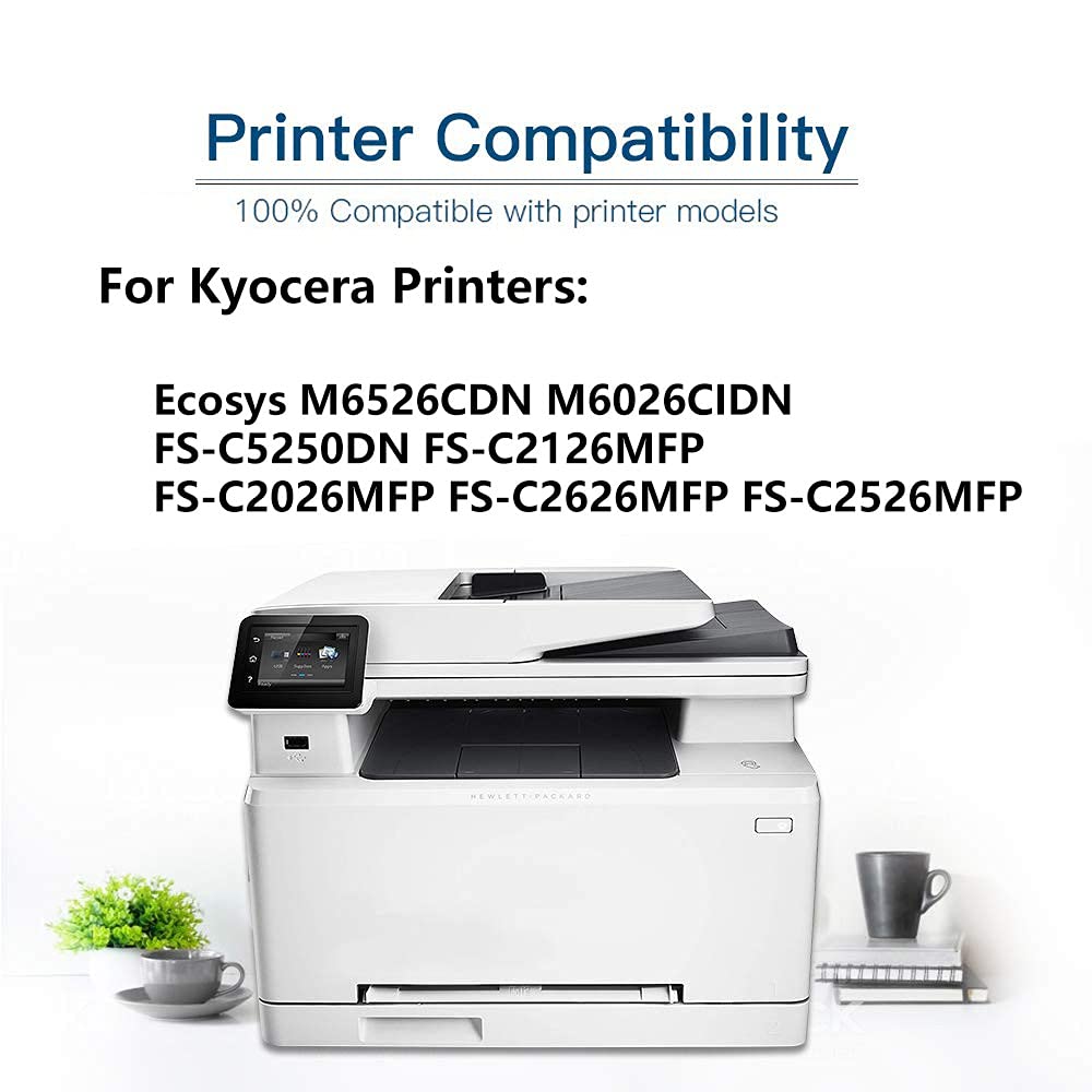 High Capacity Yellow Laser Printer Toner Cartridge - 1-Pack Compatible with Kyocera TK-592 (TK-592Y), FS-C2126MFP, FS-C2526MFP, FS-C2626MFP, FS-C5250DN, P6026cdn - Replacement for Office & Home Printing Needs