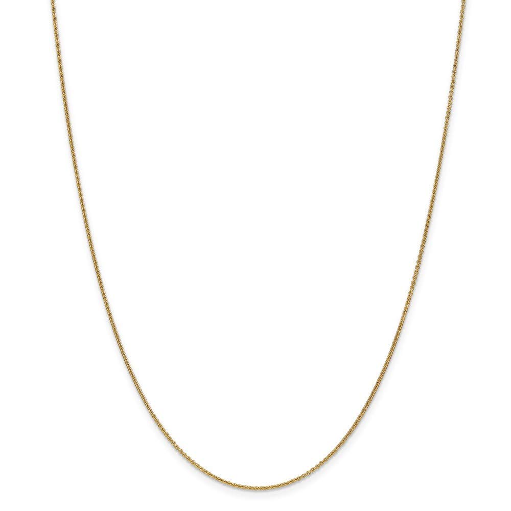 14K Yellow Gold 1mm Cable Chain Necklace for Women - 14 Inch Dainty Delicate Necklace - Roy Rose Jewelry - Perfect for Layering, Everyday Wear & Gift Giving