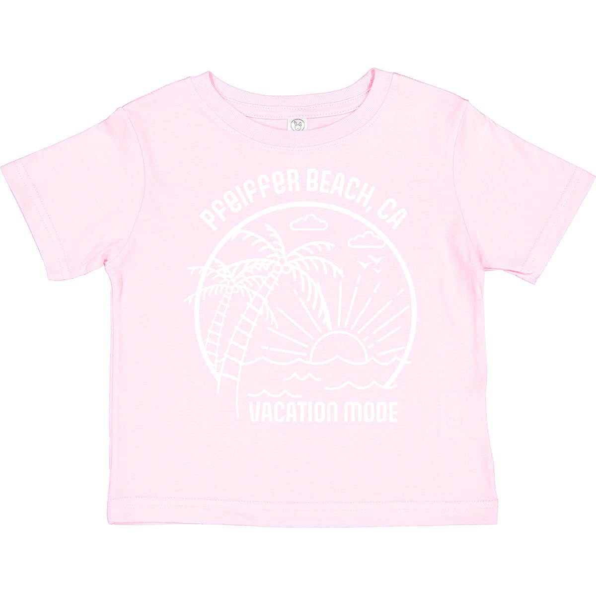 Inktastic Summer Vacation Mode Pfeiffer Beach California Toddler T-Shirt - Cute Kids Travel Shirt for Beach Trips & Family Vacations