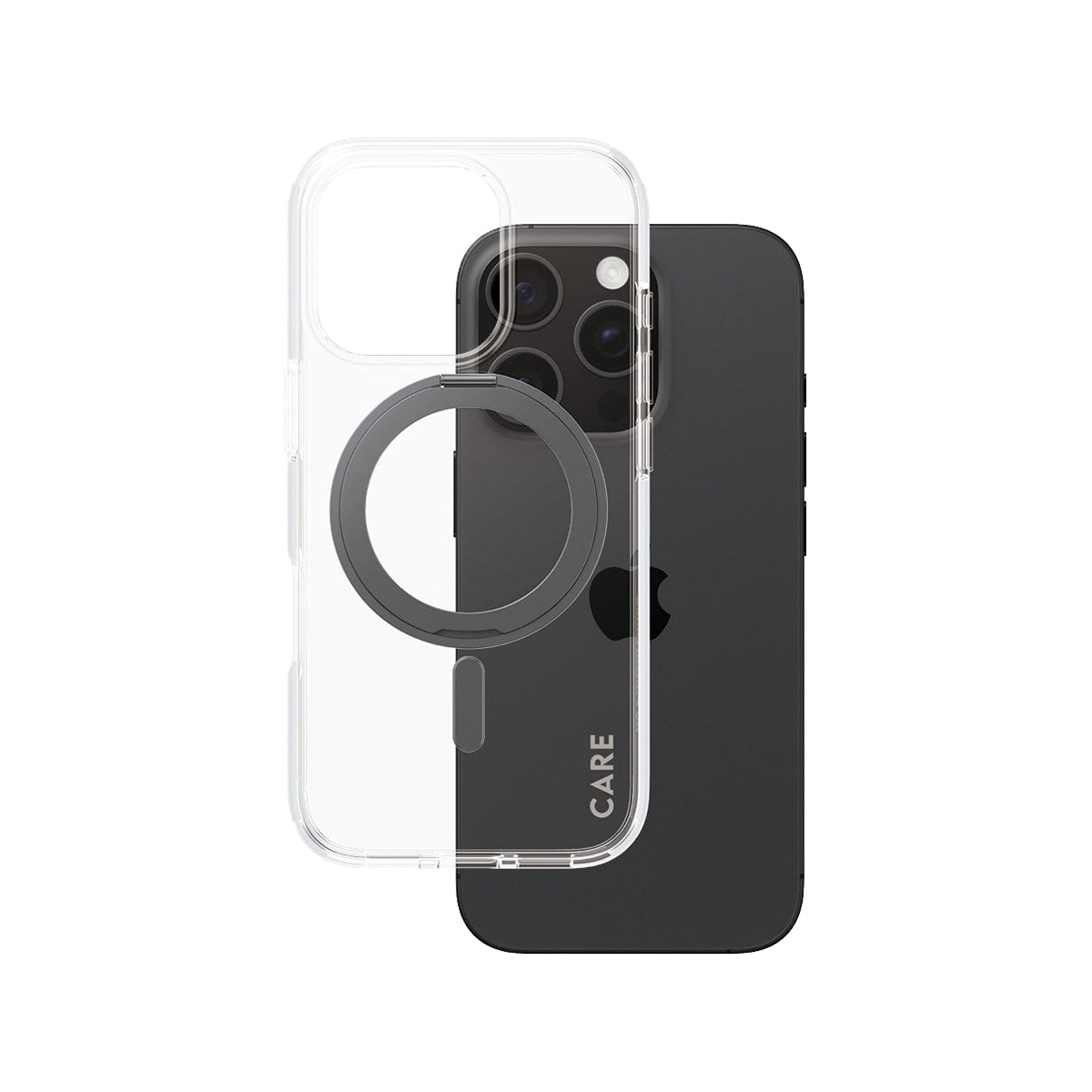 Panzer Feature MagSafe Compatible Kickstand Phone Case for iPhone 16 Pro - Black | Protective Cover with Strong Magnetic Attachment & Adjustable Stand | Perfect for Work, Travel & Hands-Free Viewing