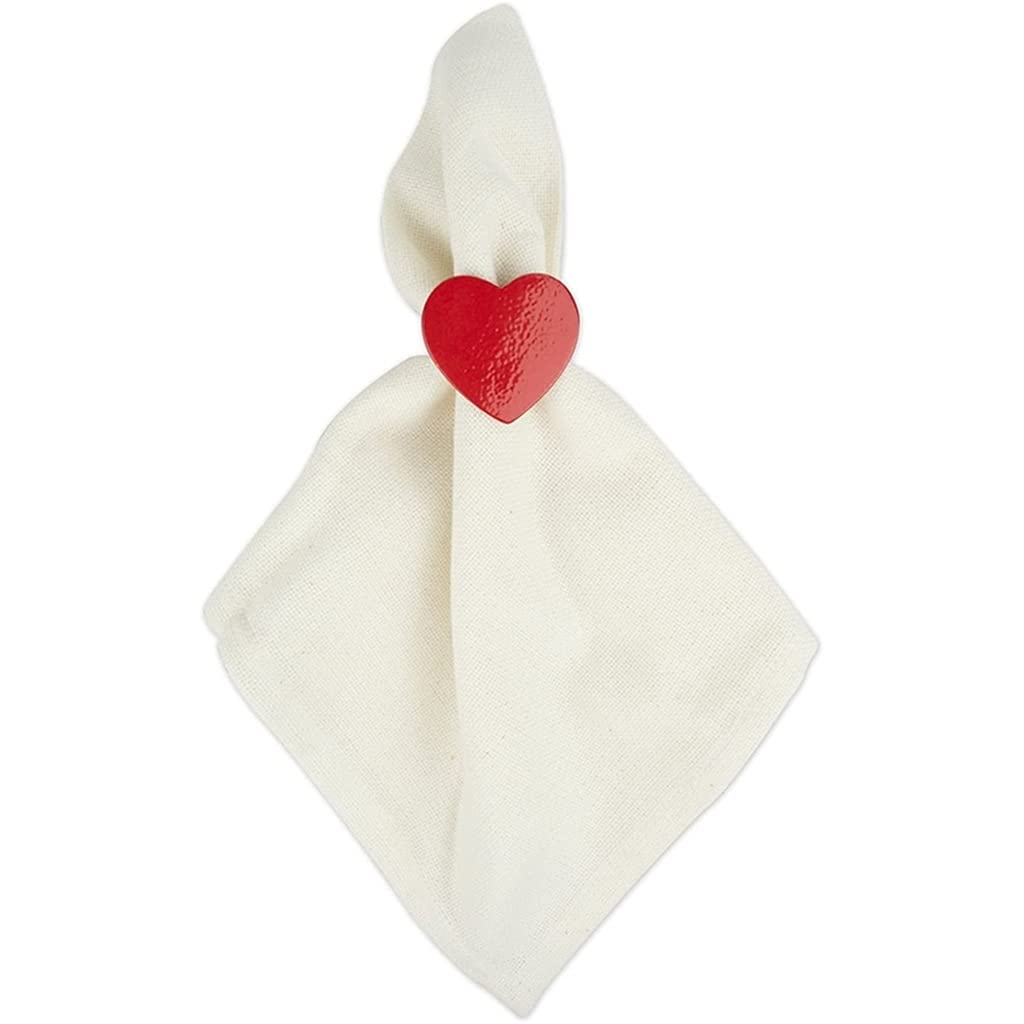 6pcs Elegant Metal Heart-Shaped Napkin Rings - Romantic Tableware Decor for Wedding, Anniversary, Valentine's Day, Family Dinner & Party - Perfect for Romantic Dinners, Holiday Tablescapes & Special Occasions