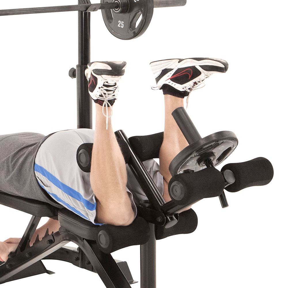 Marcy Club Deluxe Mid Size Weight Bench MKB-869 - Home Gym Equipment for Strength Training & Workouts - Perfect for Small Spaces & Home Fitness