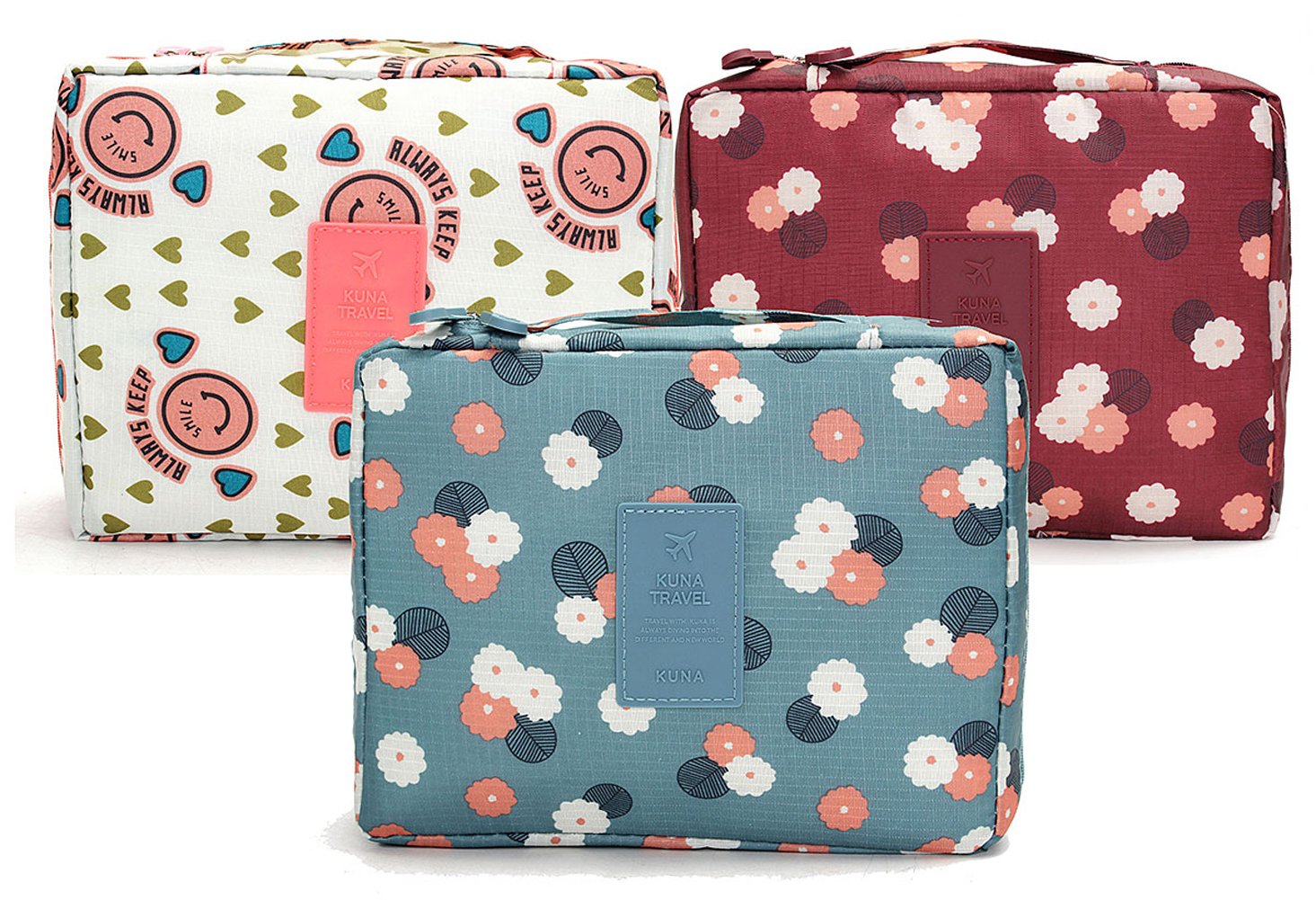 HomeFast Hanging Travel Organizer Bag - Multipurpose Cosmetic & Toiletry Pouch for Makeup, Toiletries & Essentials (Random Color) - Perfect for Air Travel, Camping & Business Trips