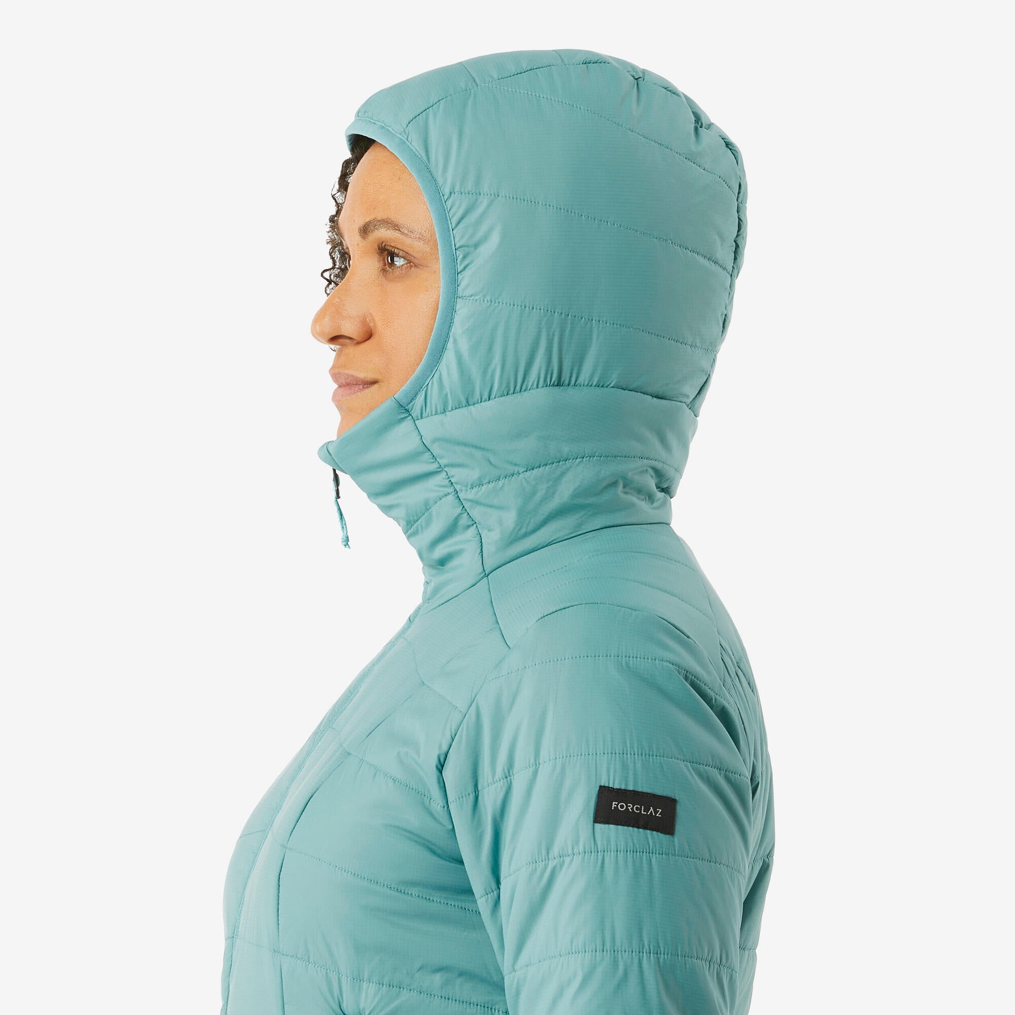 Forclaz Women's MT100 Lightweight Hooded Synthetic Jacket - Waterproof Windbreaker for Hiking, Camping & Outdoor Adventures