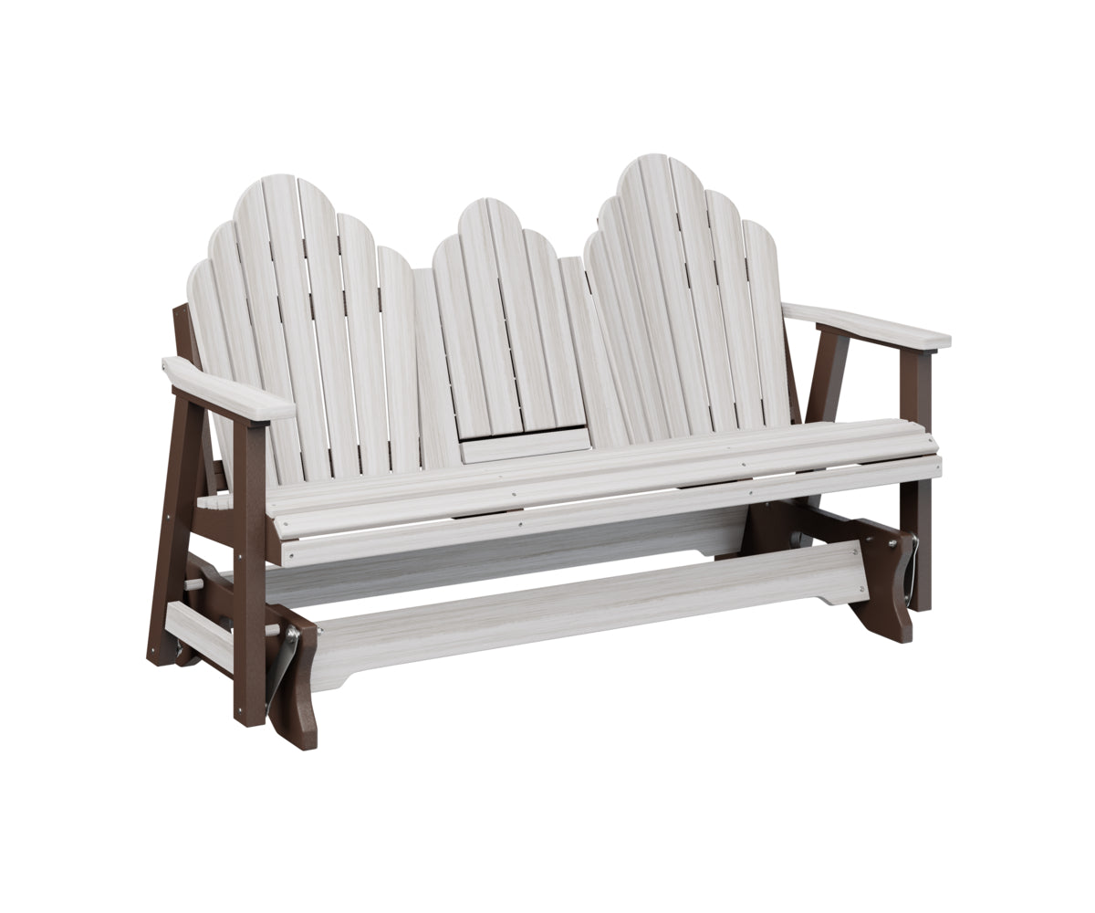Berlin Gardens Cozi Back 3-Seat Porch Swing Glider with Cup Holder Console - Perfect for Outdoor Patio, Deck, Garden Relaxation