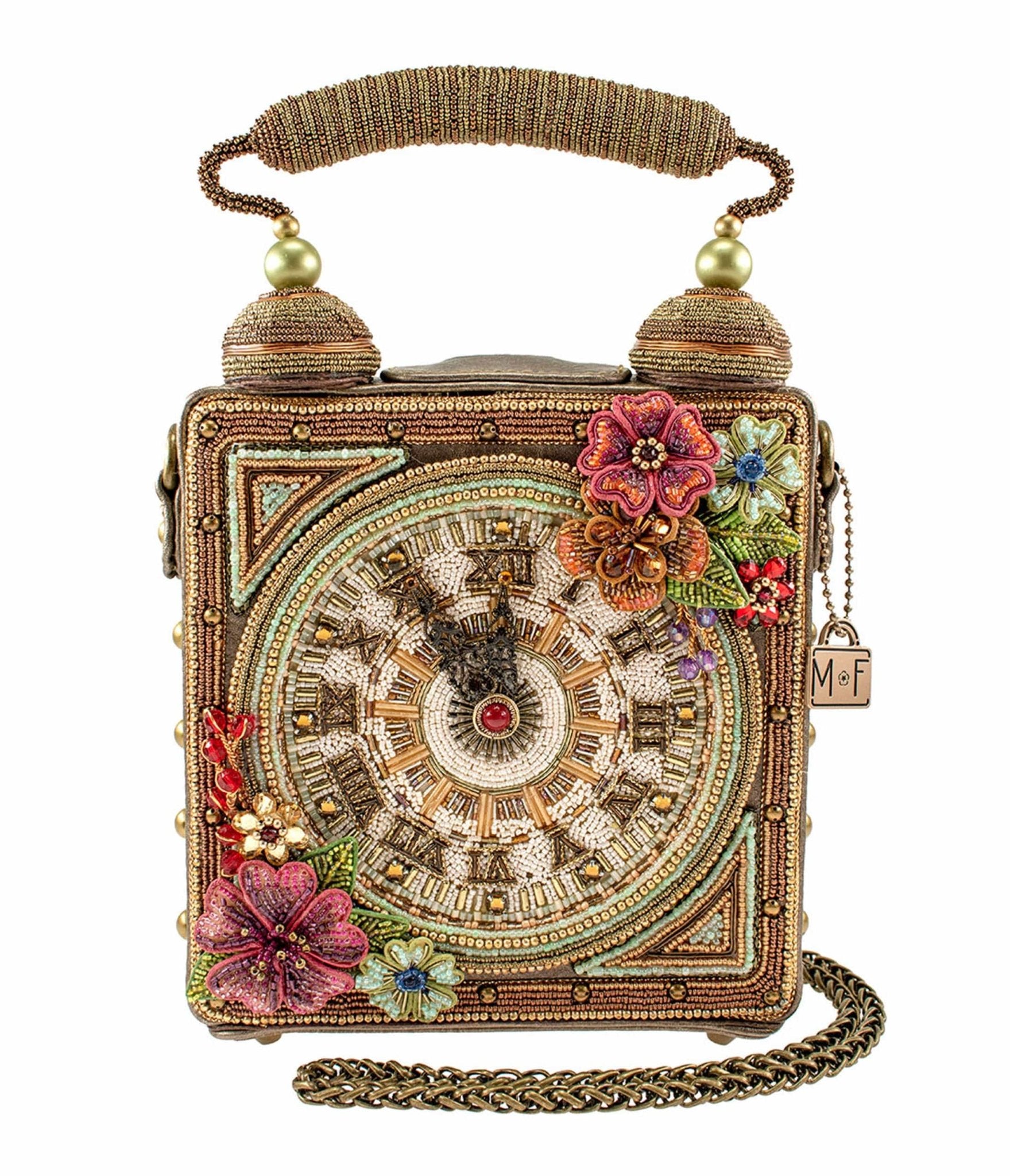 Mary Frances Time of Your Life Clock Handbag - Stylish Women's Fashion Purse with Unique Clock Design - Perfect for Parties, Weddings & Special Occasions