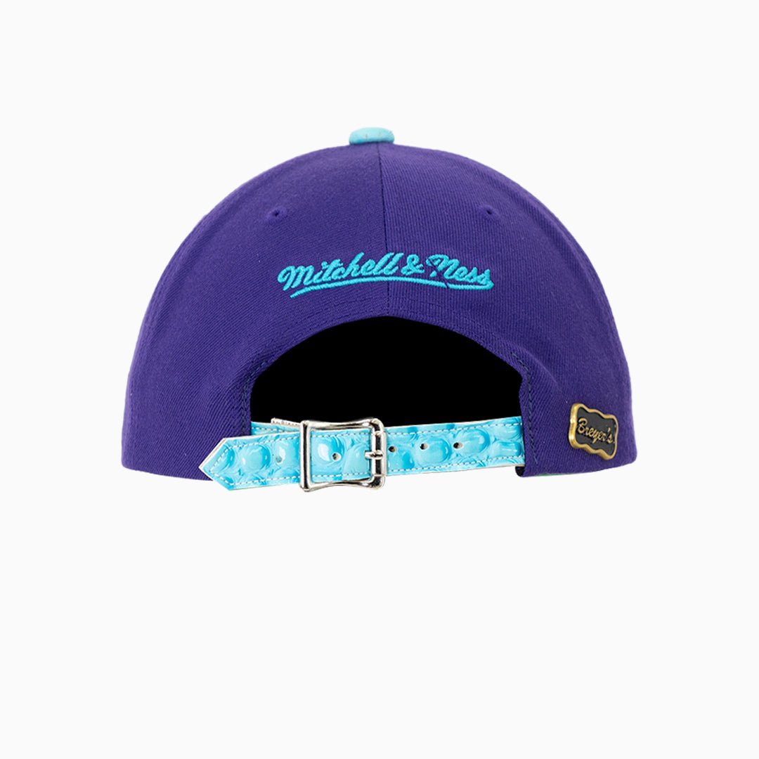 Breyer's Buck 50 Charlotte Hornets NBA Snapback Hat with Genuine Leather Visor - Perfect for Basketball Games, Streetwear Fashion & Sports Fans