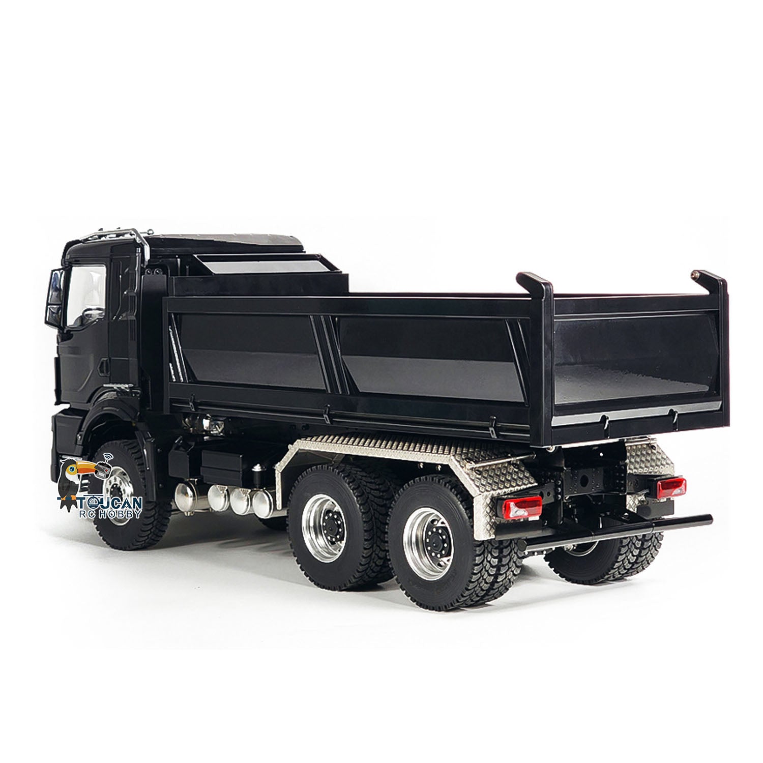 1/14 Scale 6x6 Hydraulic RC Dumper Truck - Remote Control Tipper Car with Metal Cabin, LED Lights & Realistic Sound - Pre-Assembled & Painted for Construction Site Play & Collector Display