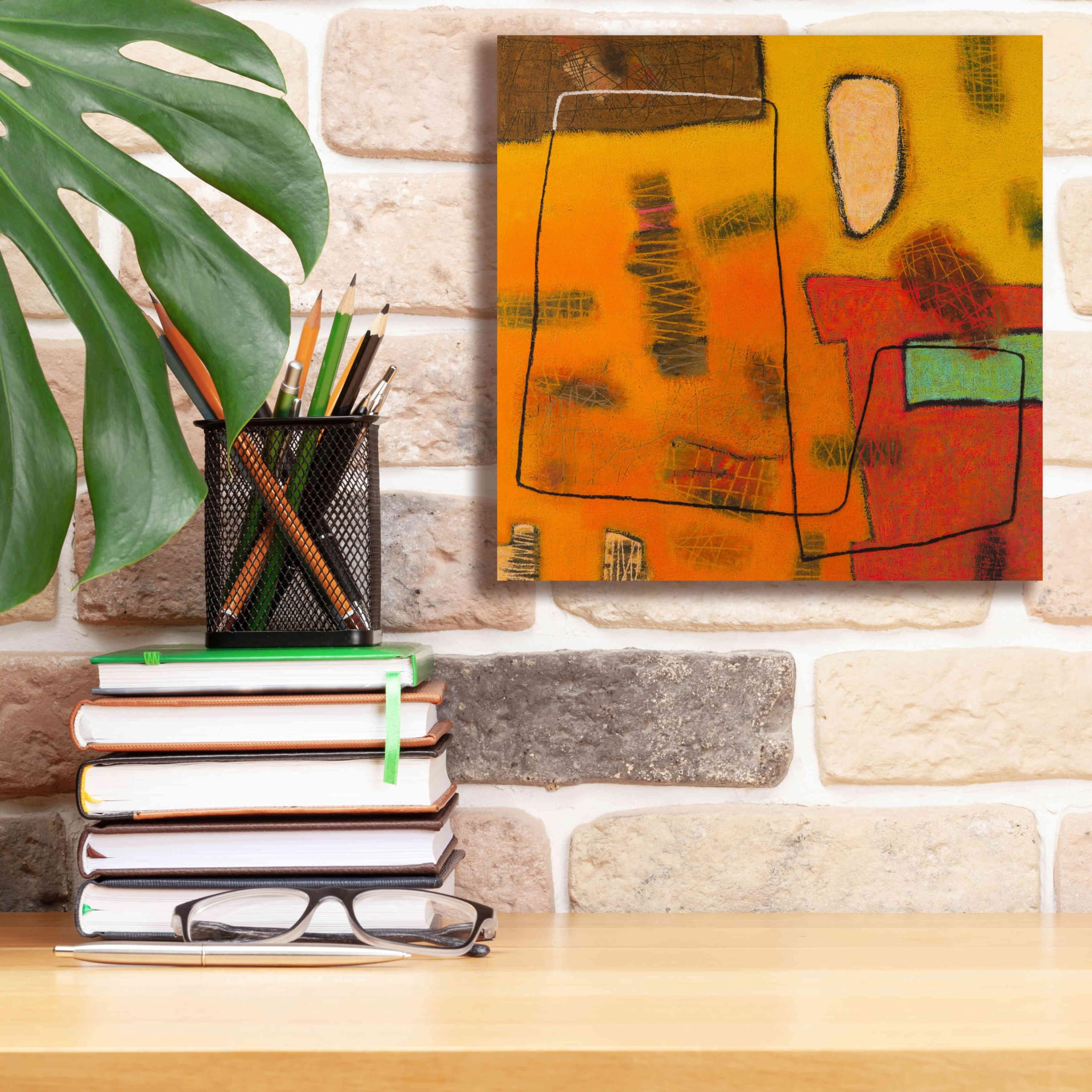 Epic Graffiti 'Conversations in the Abstract 31' by Downs - Premium Giclee Canvas Wall Art Print 12x12 Inches - Modern Urban Home Decor for Living Room, Bedroom & Office