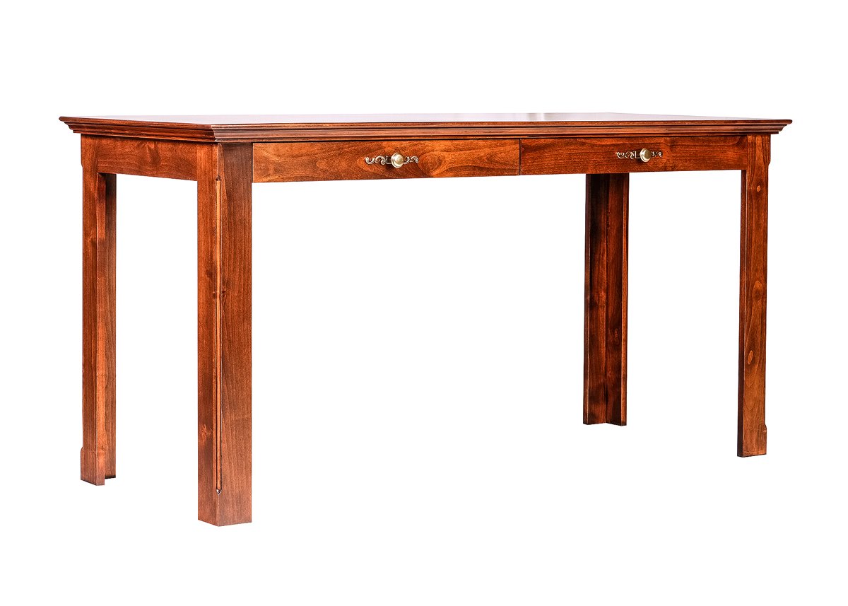 FOREST DESIGNS Traditional Alder Writing Desk with Drawers - 48