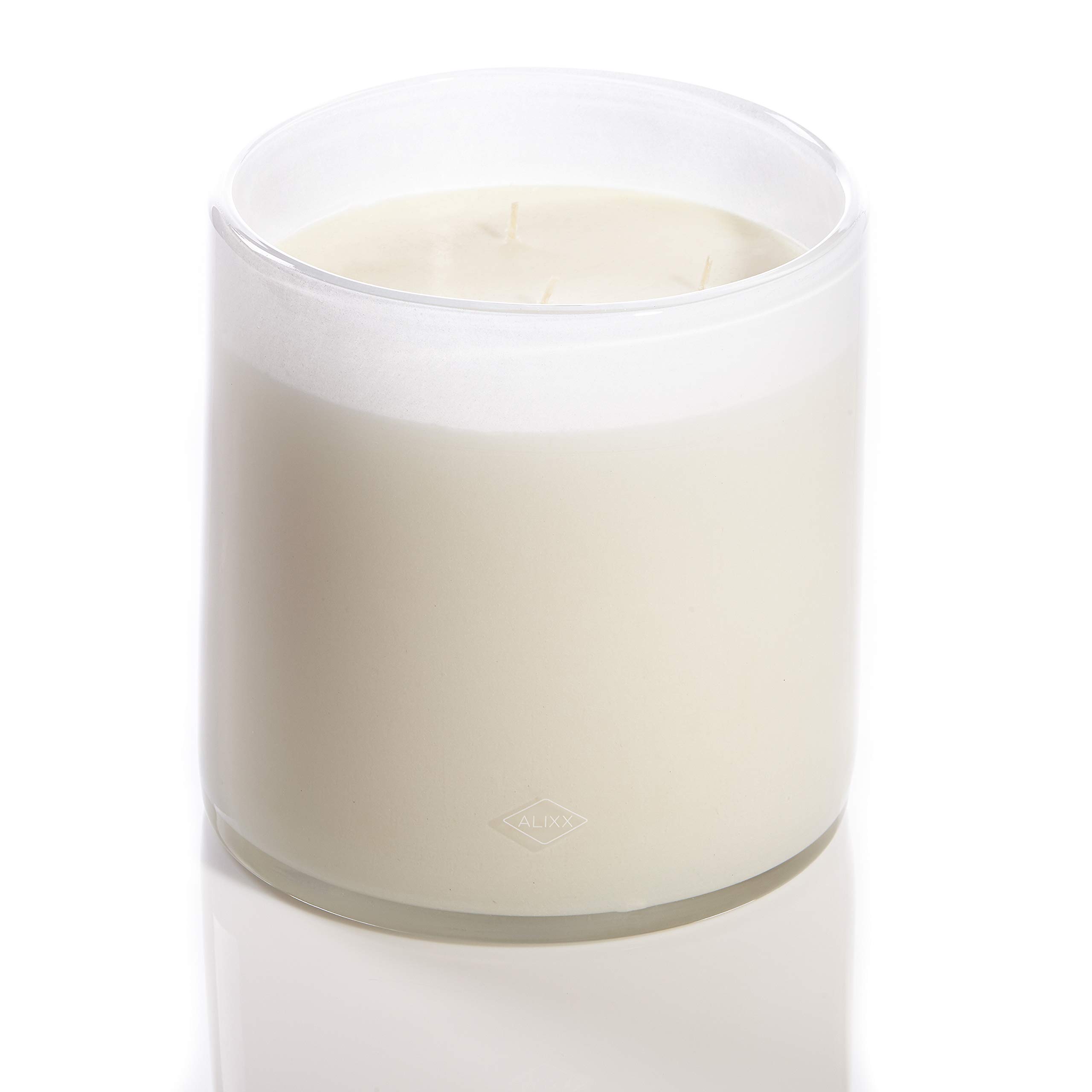 Alixx Extra Large 78oz White Glass Candle - French Tea Scented Aromatherapy Candle for Home, Spa Relaxation & Romantic Dinner Ambiance