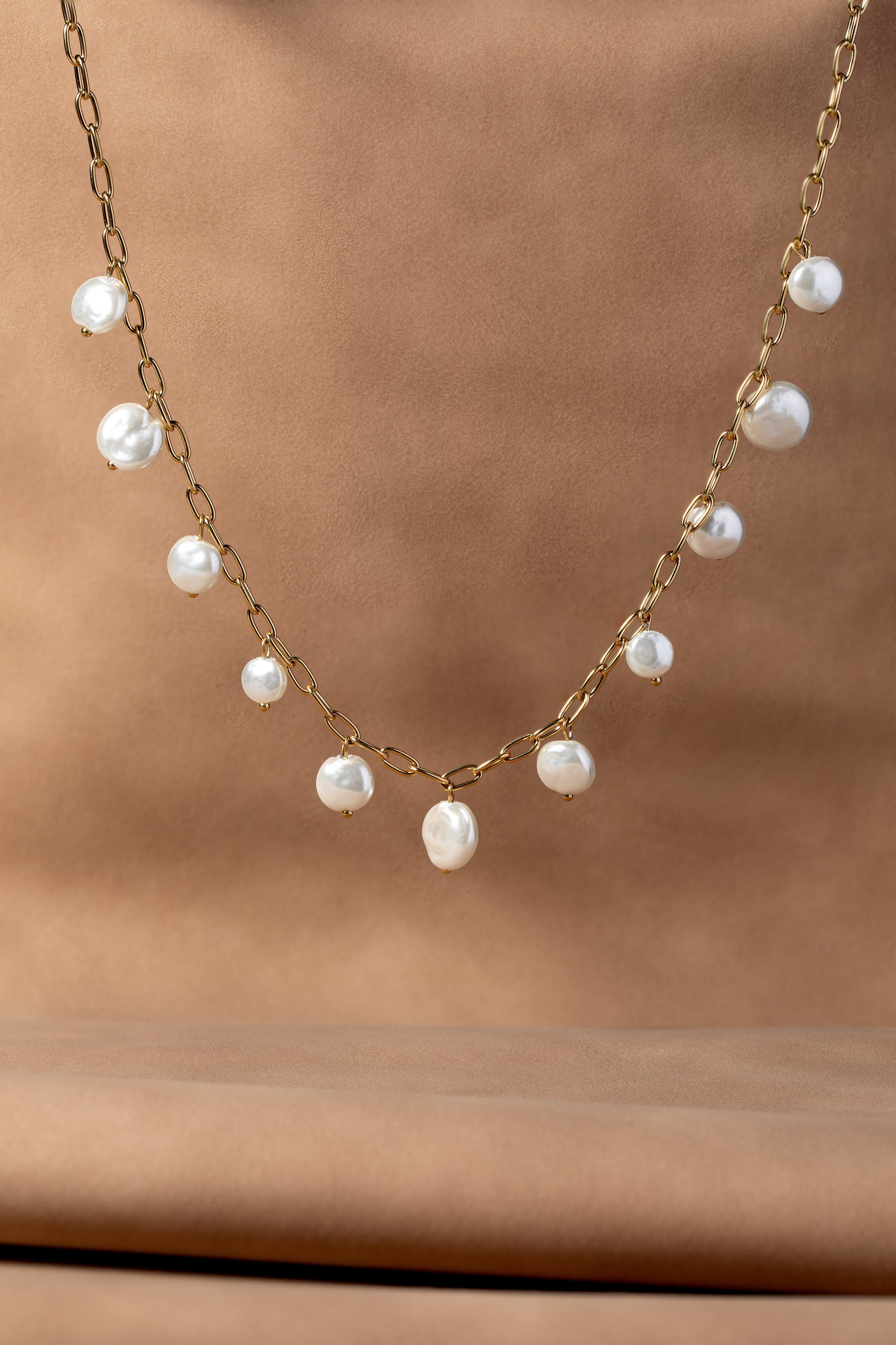 Elegant Coin Pearl Shaky Necklace for Women - Dainty Layering Jewelry for Everyday Wear & Special Occasions