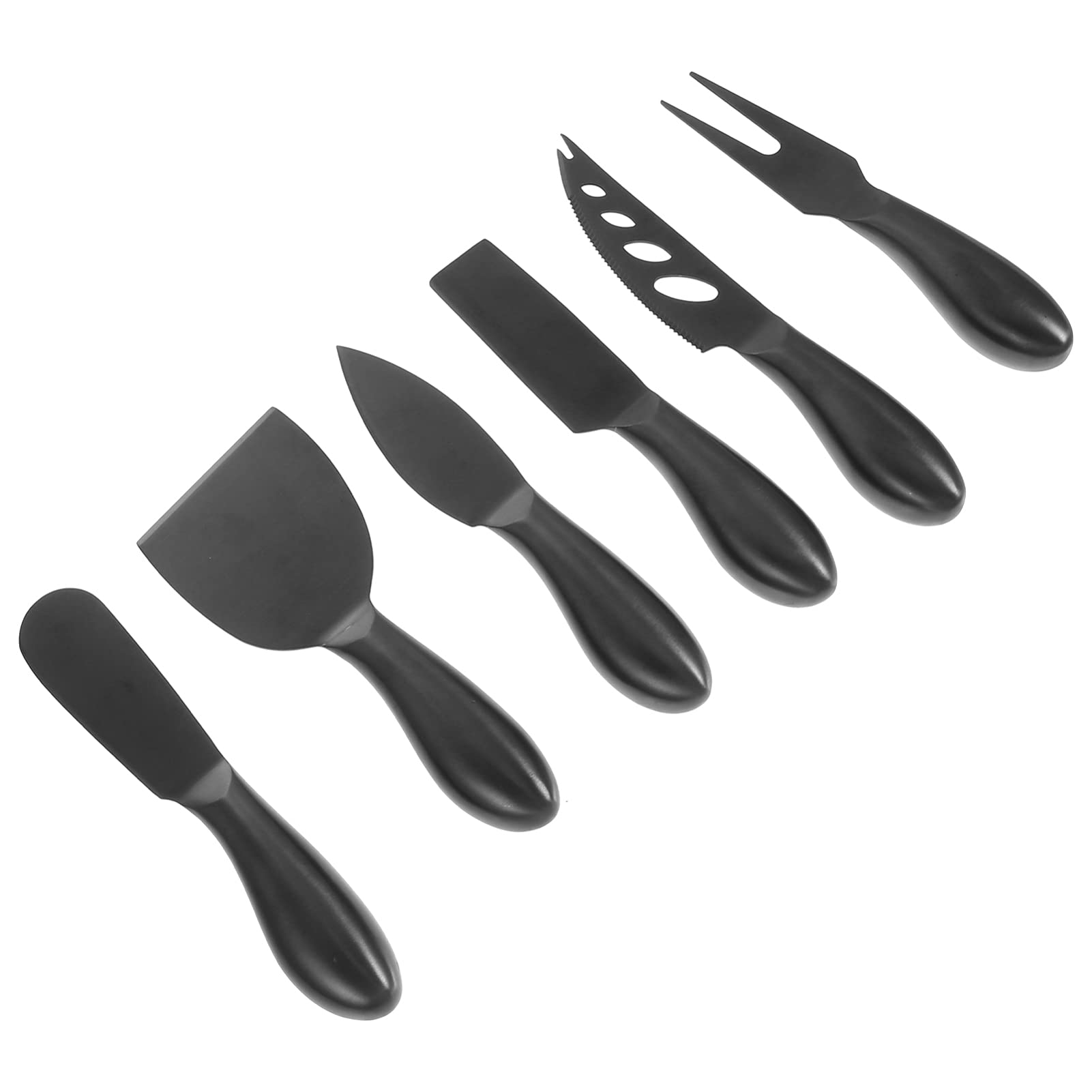 6Pcs Stainless Steel Cheese Knives Set - Cheese Cleaver, Butter Spreader & Mini Spatula - Lightweight Dinner Cutlery for Cheese, Butter & Eggs - Perfect for Parties, Picnics & Kitchen Use