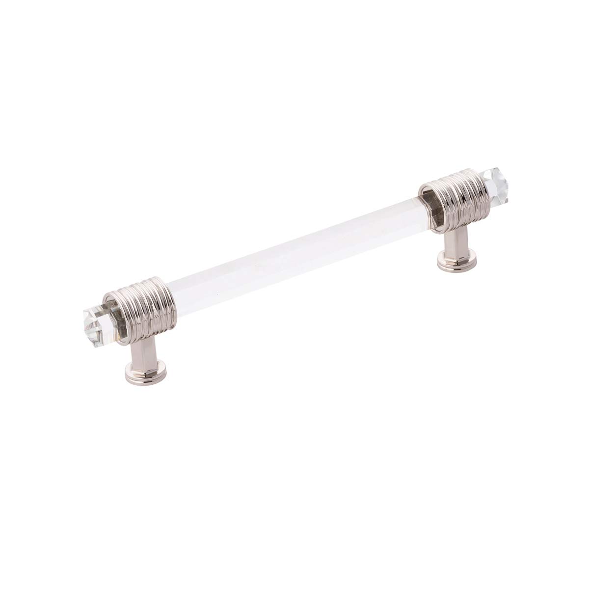Belwith Keller 5-Pack Chrysalis Pull - Polished Nickel Cabinet & Drawer Handles with Glass Accents (5