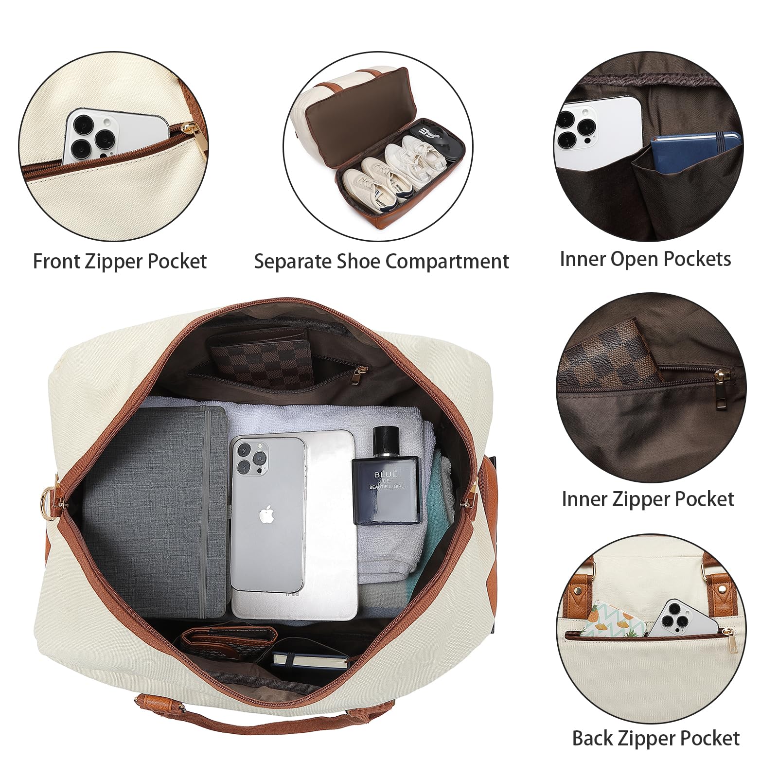 Seyfocnia Rolling Duffle Bag with Wheels - Travel Duffel Bag for Women & Men, Wheeled Carry On Luggage for Overnight & Weekend Trips - Perfect for Air Travel, Gym, Camping & Business Trips