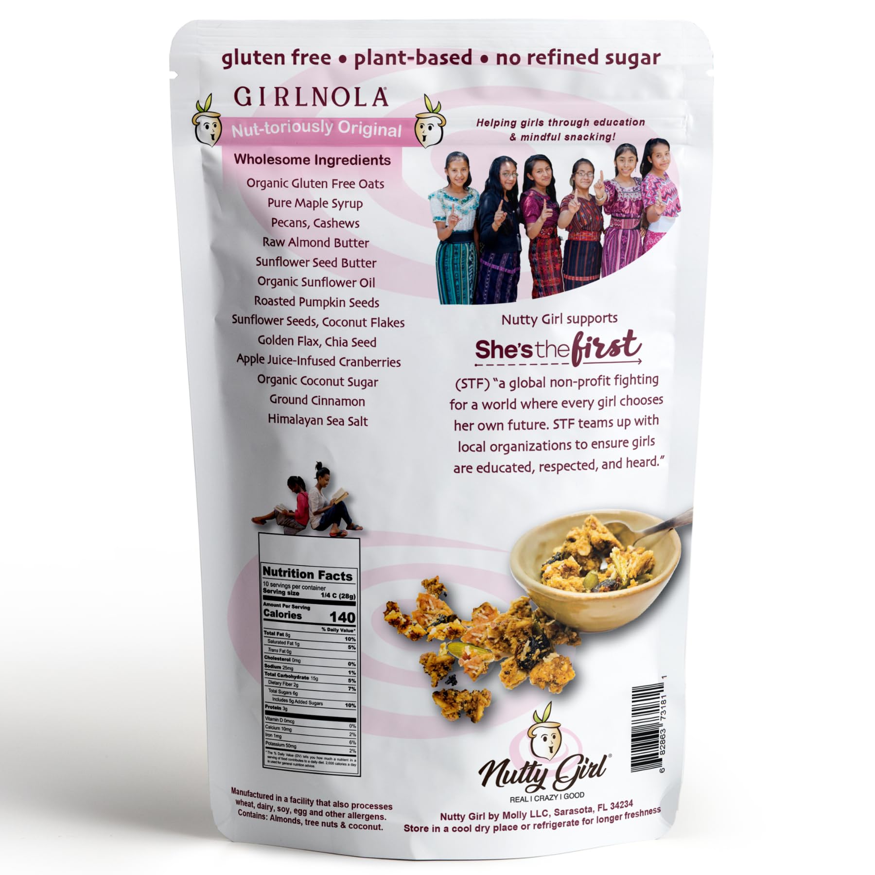 Nutty Girl Girlnola® 2 Pack - Gluten-Free Granola Snacks | Organic, Non-GMO, Vegan | Perfect for Breakfast, Hiking & On-the-Go Snacking