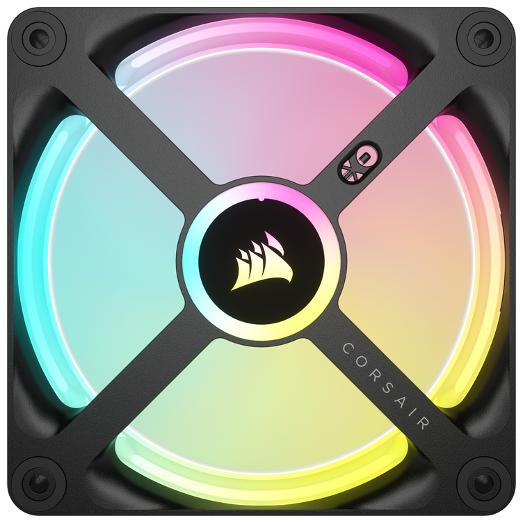 Corsair iCUE QX120 RGB 120mm Magnetic Dome Cooling Fan - High Performance PC Case Fan with Vibrant RGB Lighting for Gaming Rigs & Workstations