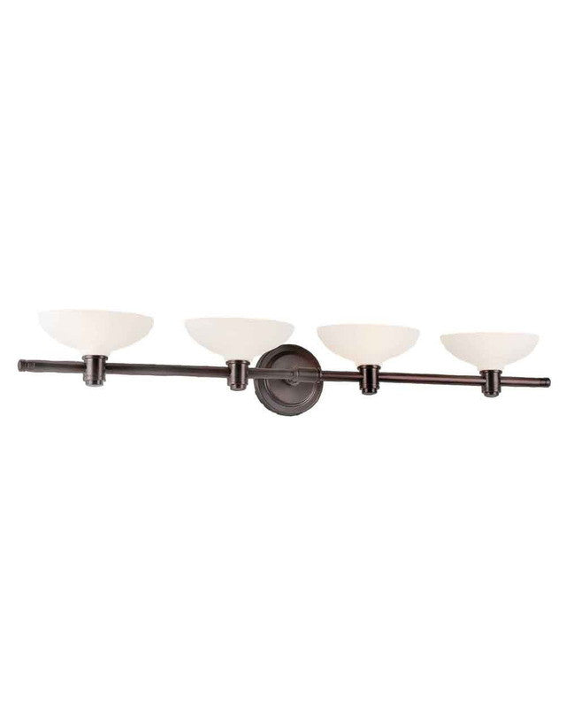 E13764 64-Inch 4-Light Bathroom Vanity Light Wall Mount in Old Bronze Finish - Perfect for Bathroom, Powder Room & Dressing Room Lighting