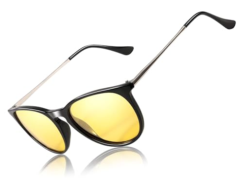 C01 Black Night Driving Yellow Lenses Glasses