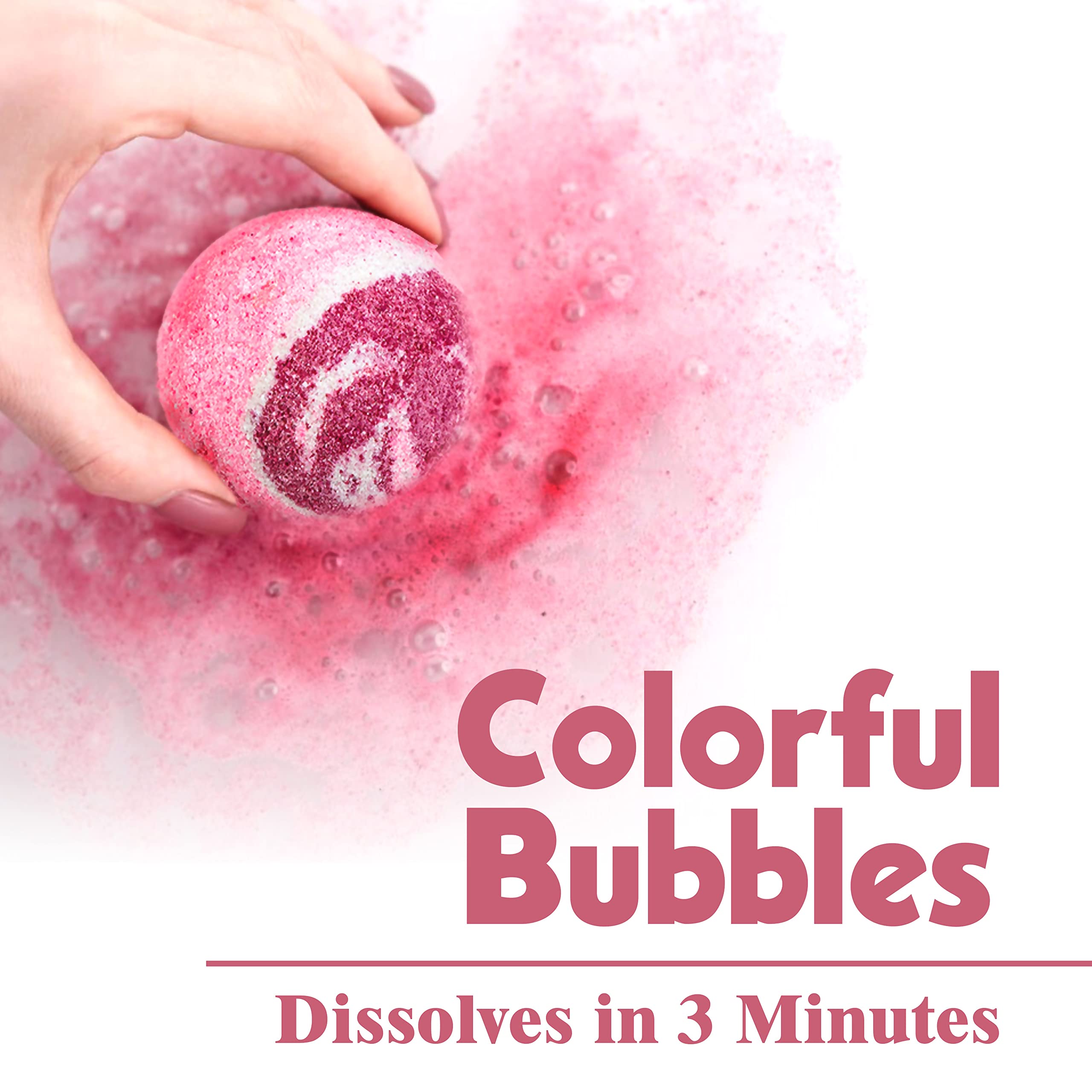 Luxury Aromatic Bath Bombs Set - Rose, Lavender, Vanilla & Coffee Scented (Pack of 4) | Relaxing Spa Gift for Women, Self Care & Stress Relief