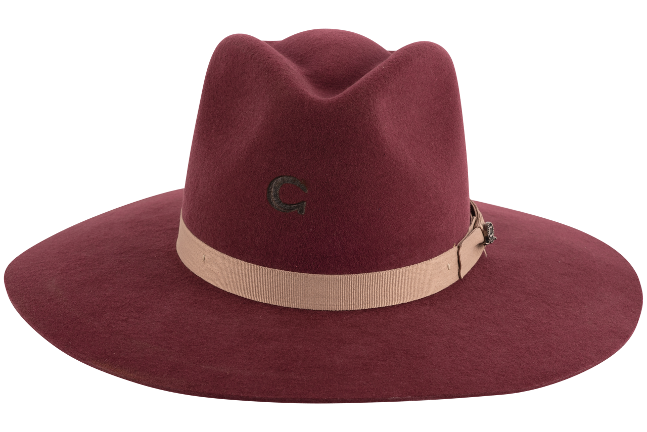 Charlie 1 Horse Highway Hat in Burgundy - Western Cowboy Hat for Men | Perfect for Rodeo, Country Music Festivals & Outdoor Adventures