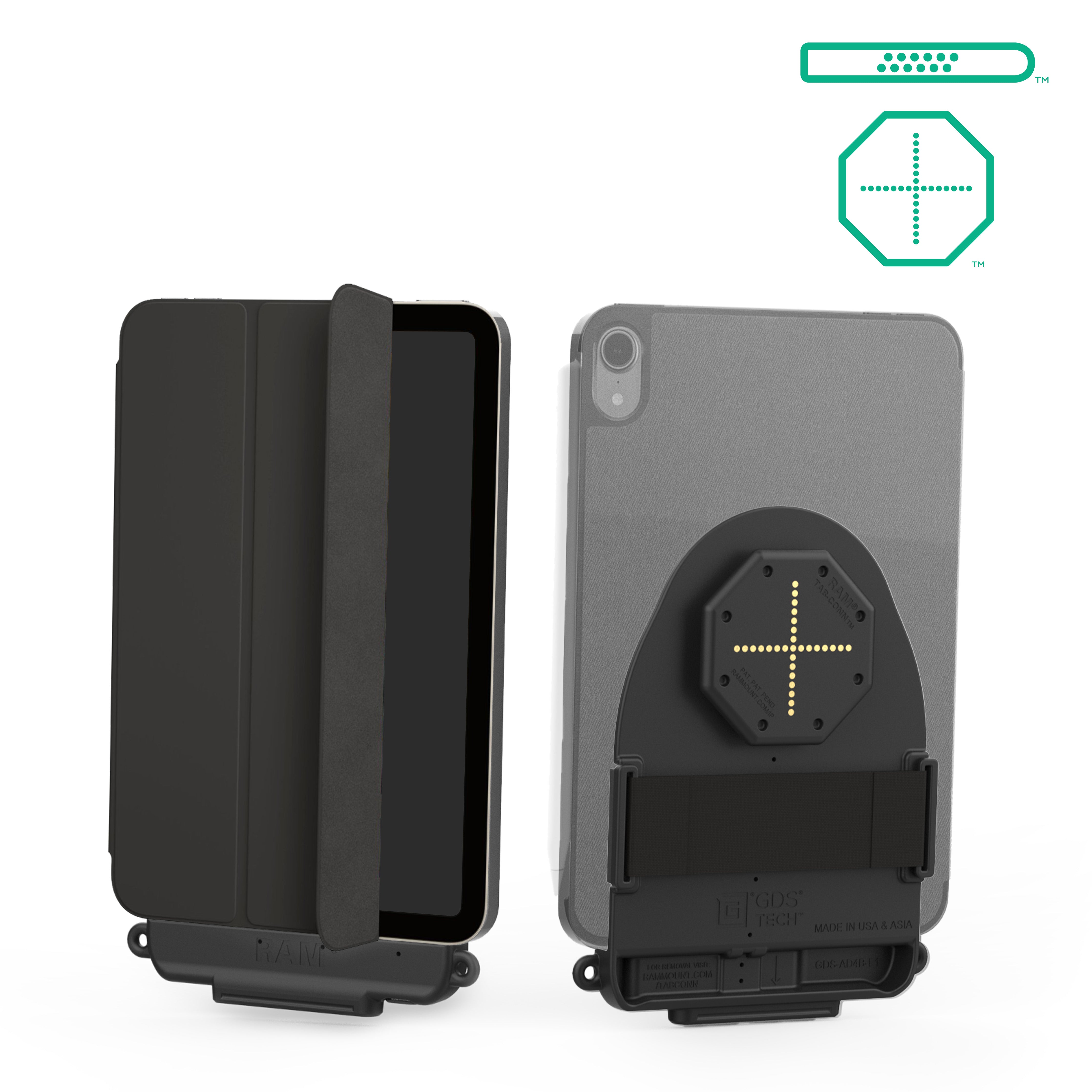GDS® Tab Conn™ D-Shape & Rear Pogo Pads Connector for Folio Style Cases - Compatible with Samsung Tablets - Perfect for Business, Travel & Home Office Use