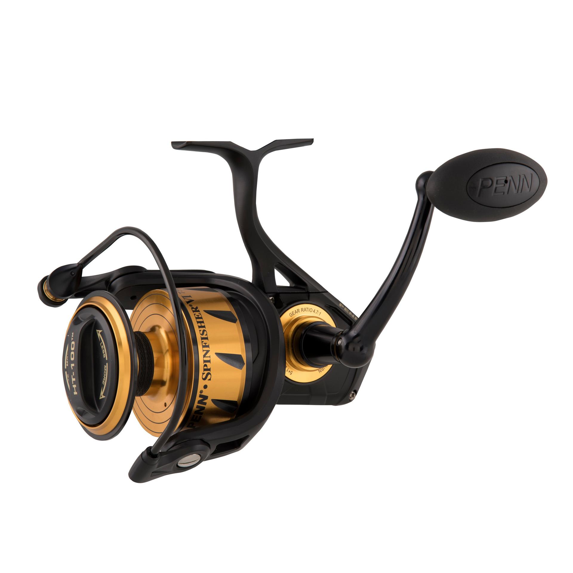 Penn Spinfisher VI Spinning Fishing Reel - Saltwater & Freshwater, 6+1 Shielded Bearings, HT-100 Drag System - Perfect for Surf Fishing, Pier Fishing & Offshore Angling