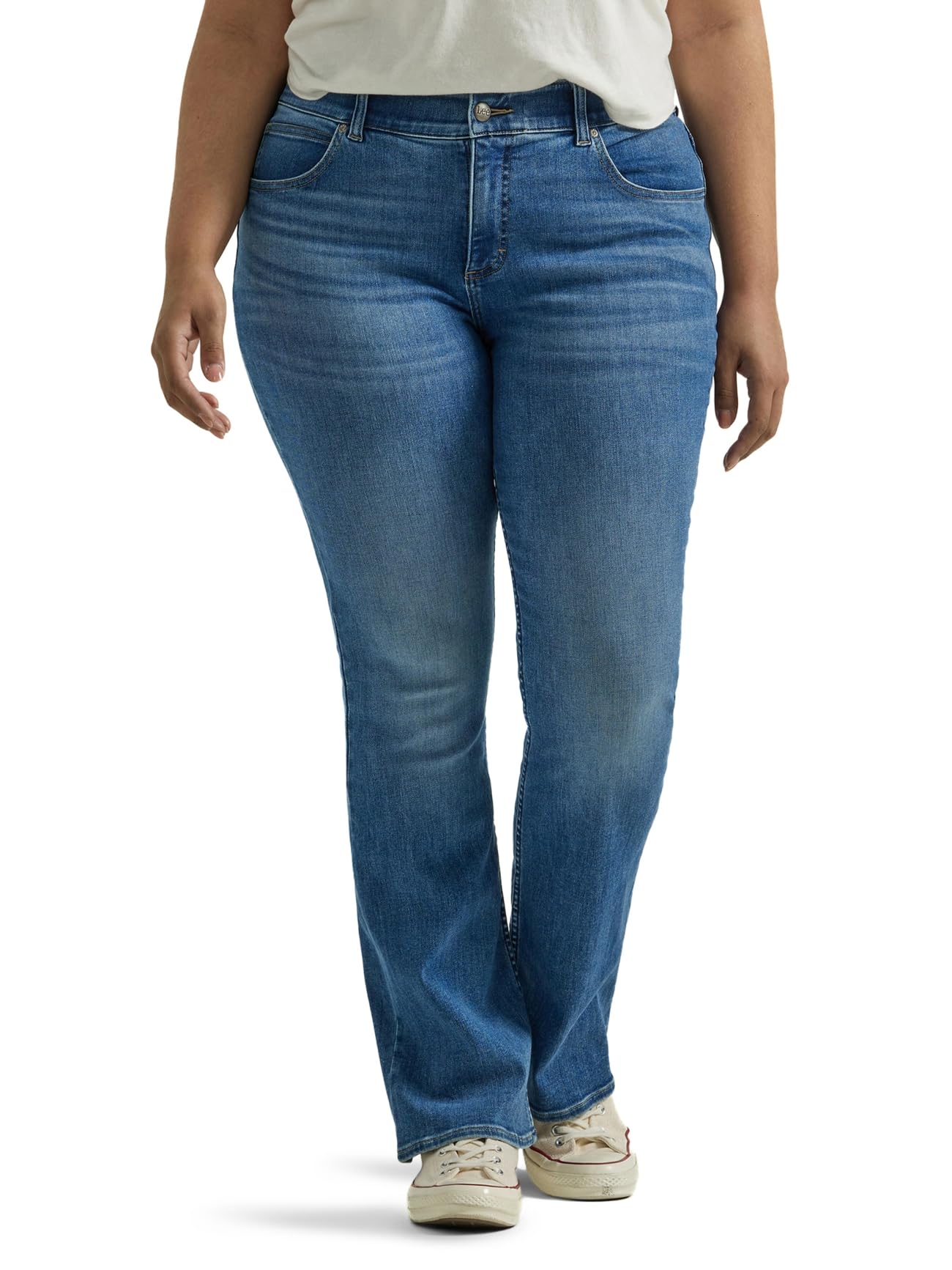 Lee Women's Plus Size Ultra Lux Comfort with Flex Motion Bootcut Jeans - Stretchy Denim Pants for Casual Wear, Work & Everyday Comfort