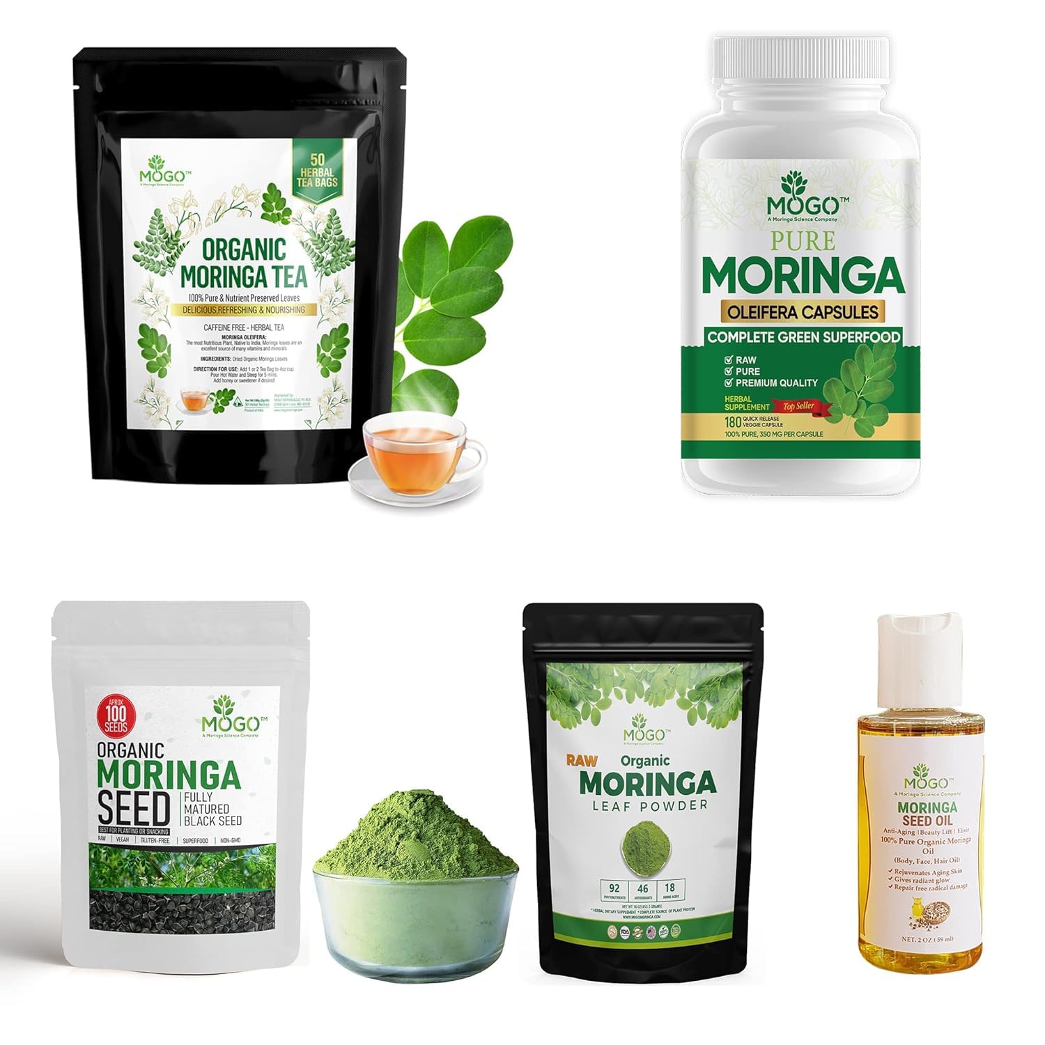 100+ Organic Moringa Seeds for Planting - Grow Your Own Moringa Leaves, Powder, Pods & Flowers | Non-GMO, Heirloom Quality | Perfect for Home Gardening, Superfood Cultivation & Natural Remedies