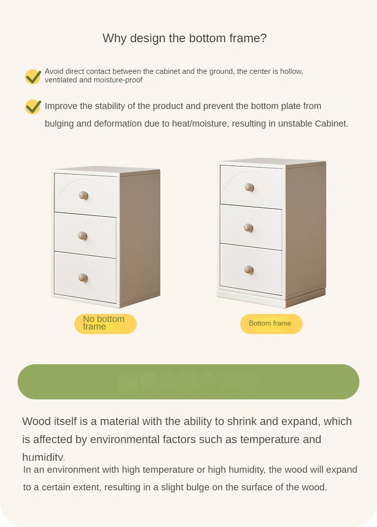 Pine Solid Wood Cream Kids Dresser with 5 Drawers - Nursery Storage Cabinet for Baby Clothes & Toys - Perfect for Bedroom, Playroom & Daycare Organization