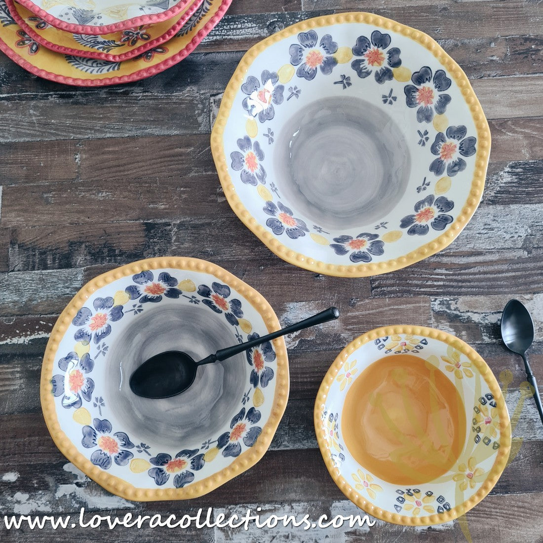 Afrocentric Yellow Dinnerware & Serveware Set - Modern African-Inspired Plates, Bowls & Serving Dishes for Stylish Dining & Entertaining